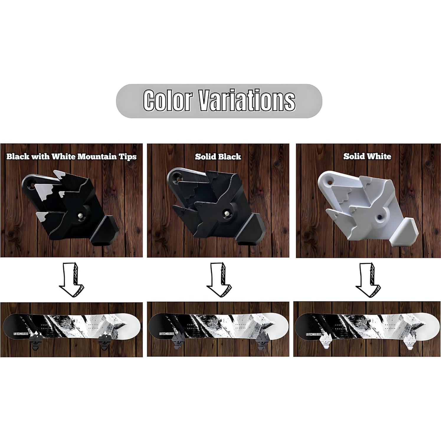 Soporte de Pared para Snowboard Impresión 3D Negro Universal