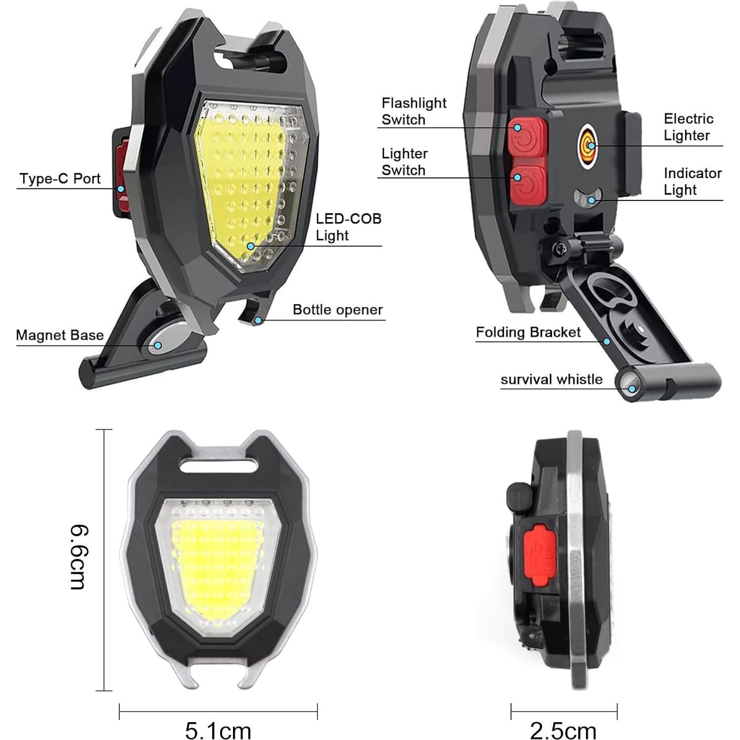 Linterna LED Recargable SEFONE 1200 Lúmenes 7 Modos