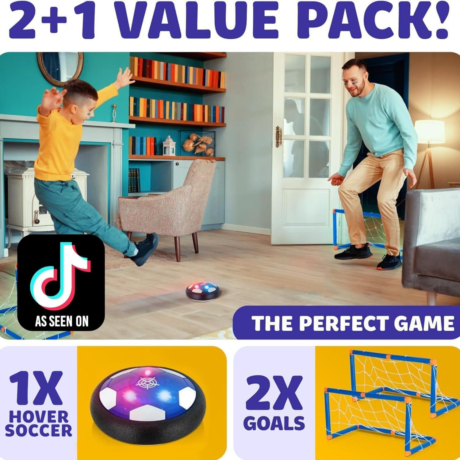 Pelota de Fútbol Flotante Atlasonix con 2 Metas - Juguete Interior