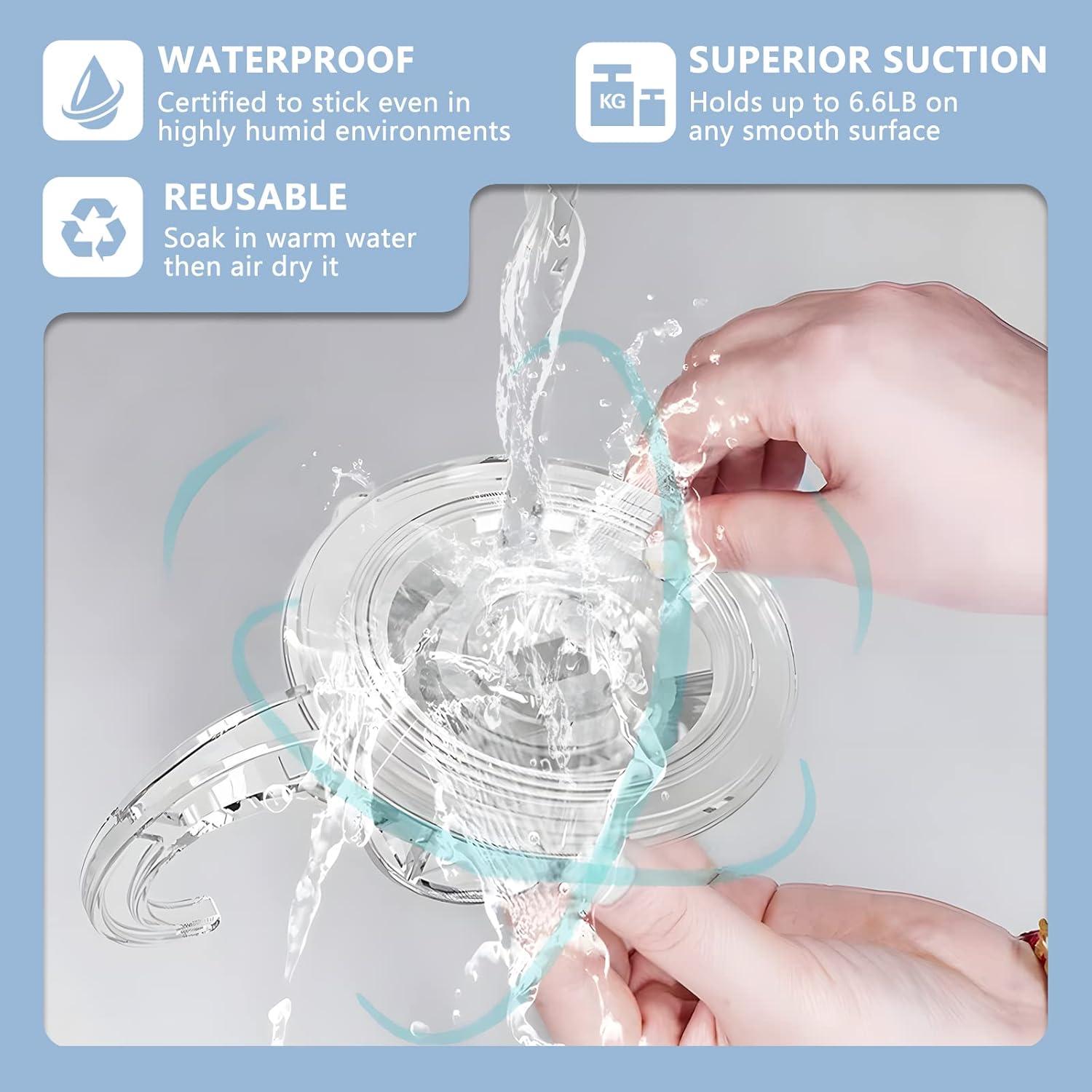 Ganchos de Ventosa CozyBlue Reutilizables 2 Pcs Alta Resistencia