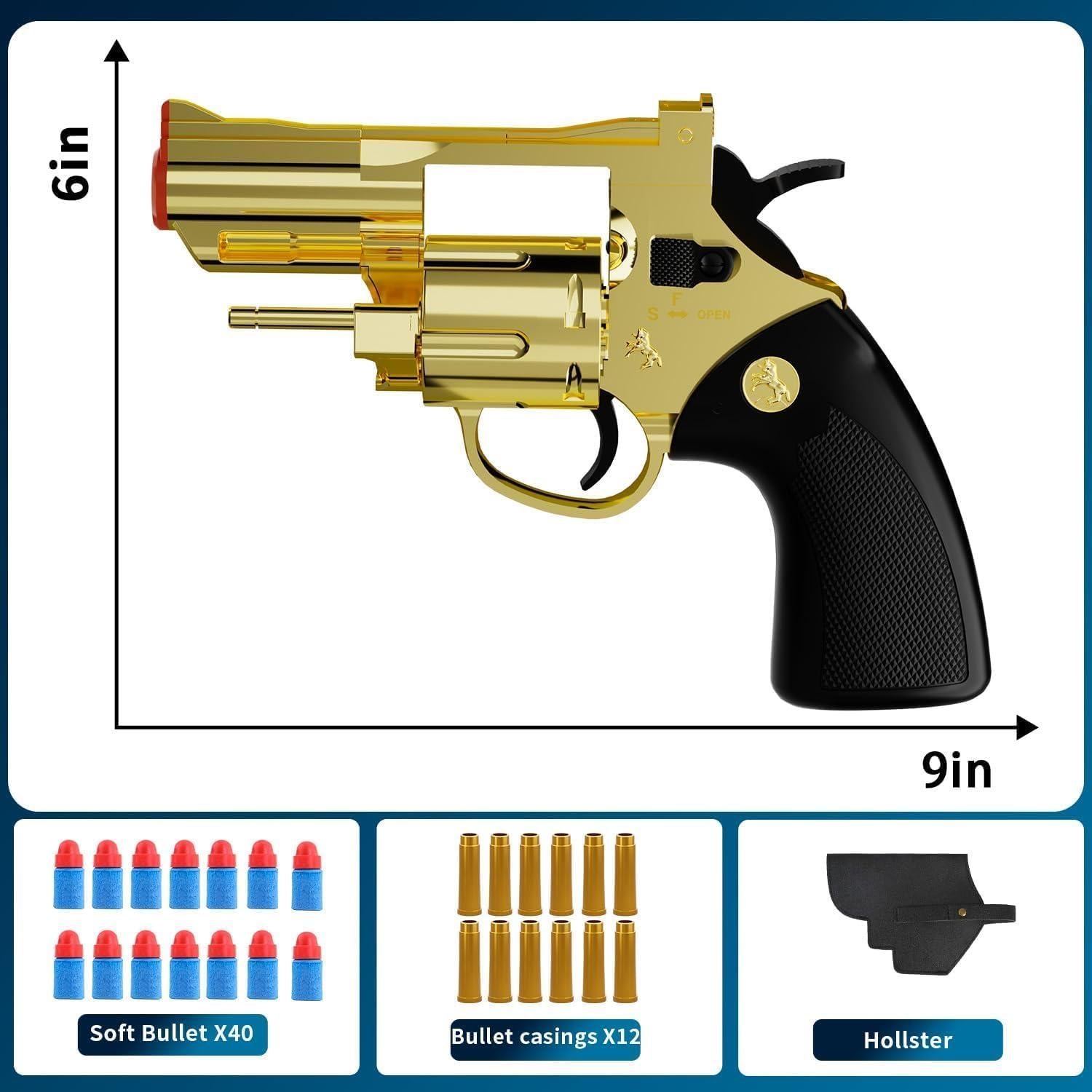 Revolver de Juguete Monochildoing con Funda Dorada 295g