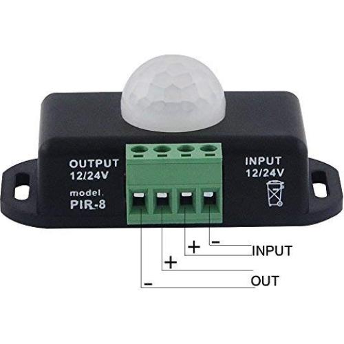 Sensor PIR de Movimiento Sensky BS009 12V/24V con Temporizador