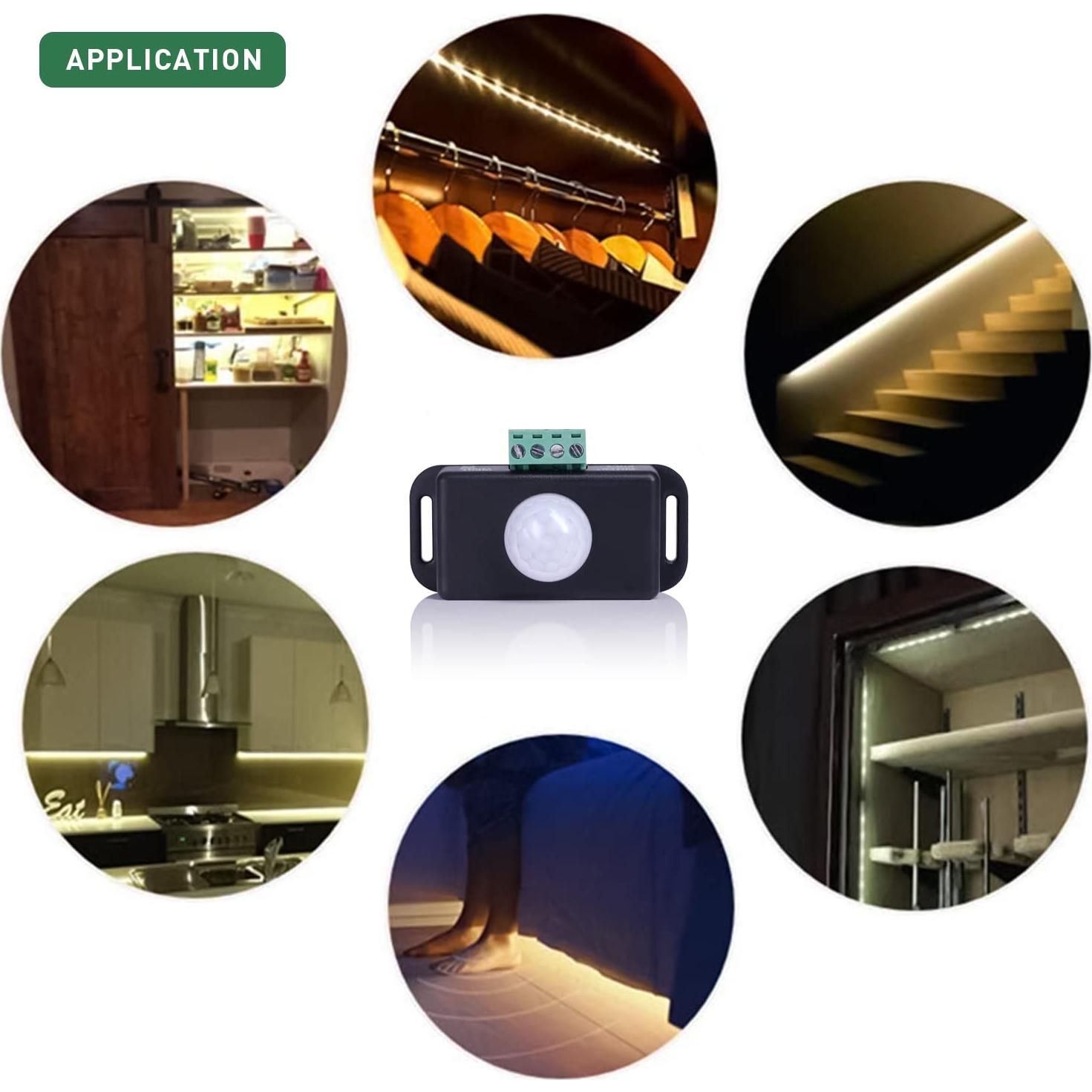 Sensor PIR de Movimiento Sensky BS009 12V/24V con Temporizador