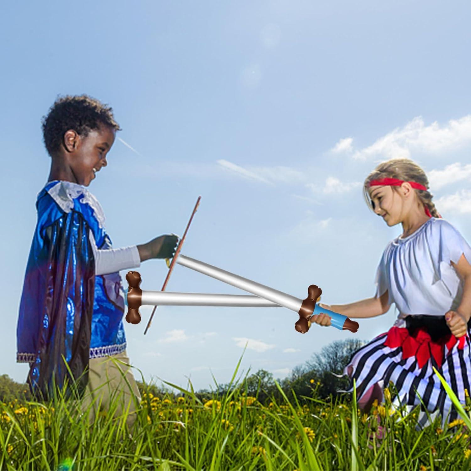 Juego de 12 Espadas Pirata Inflables CANIPHA 60 cm