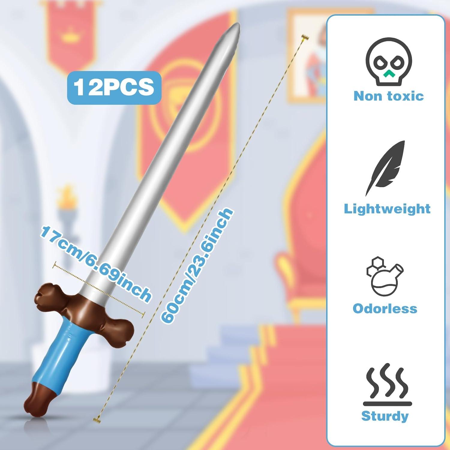 Juego de 12 Espadas Pirata Inflables CANIPHA 60 cm