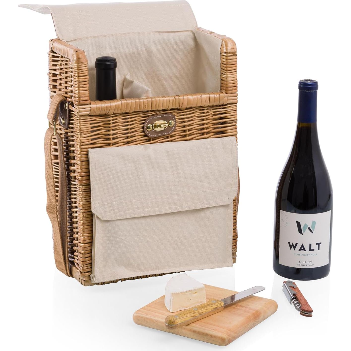 Cesta de Picnic de Vino y Queso Corsica PICNIC TIME 34.92x24.77x16.51cm