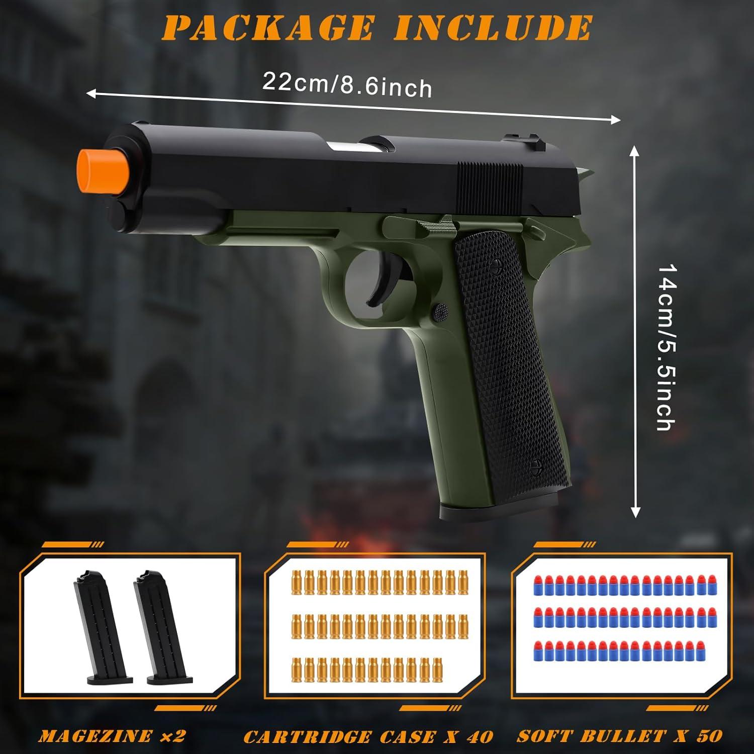 Pistola de Juguete Spcozgil con 50 Balas de Espuma EVA