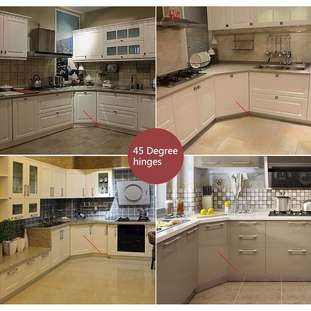 Bisagra de Esquina 45° TamBee de Acero Inoxidable - 2 Piezas