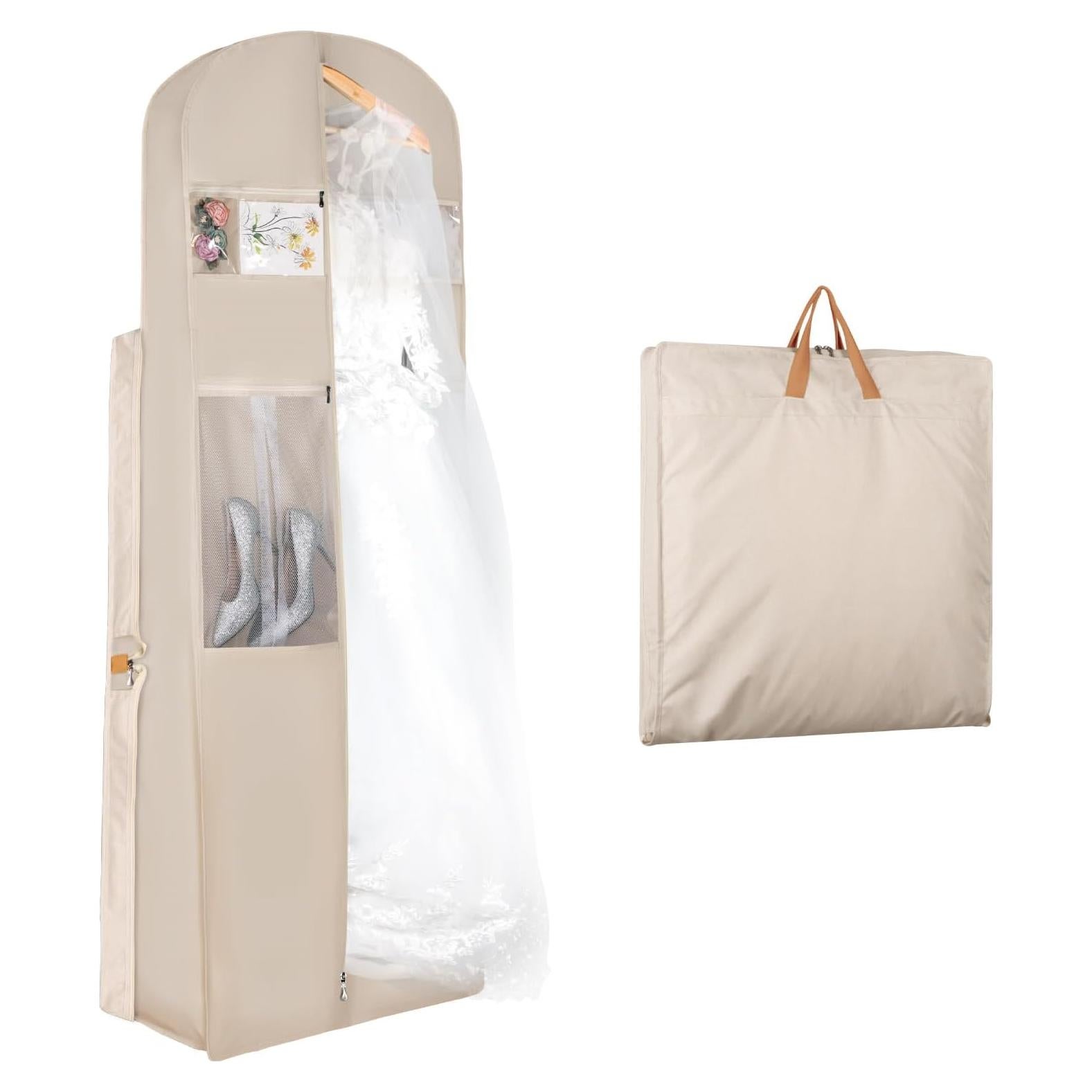 Bolsa de Vestido de Novia Zilink 182 cm con 5 Bolsillos Beige