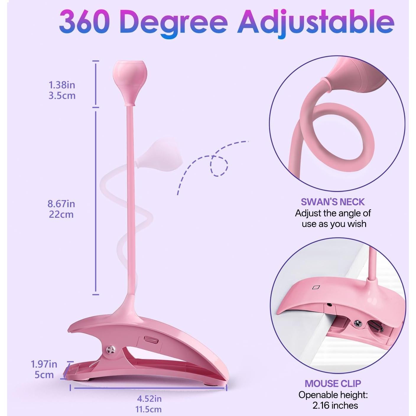 Lámpara UV Recargable AORAEM para Uñas de Gel Rosa