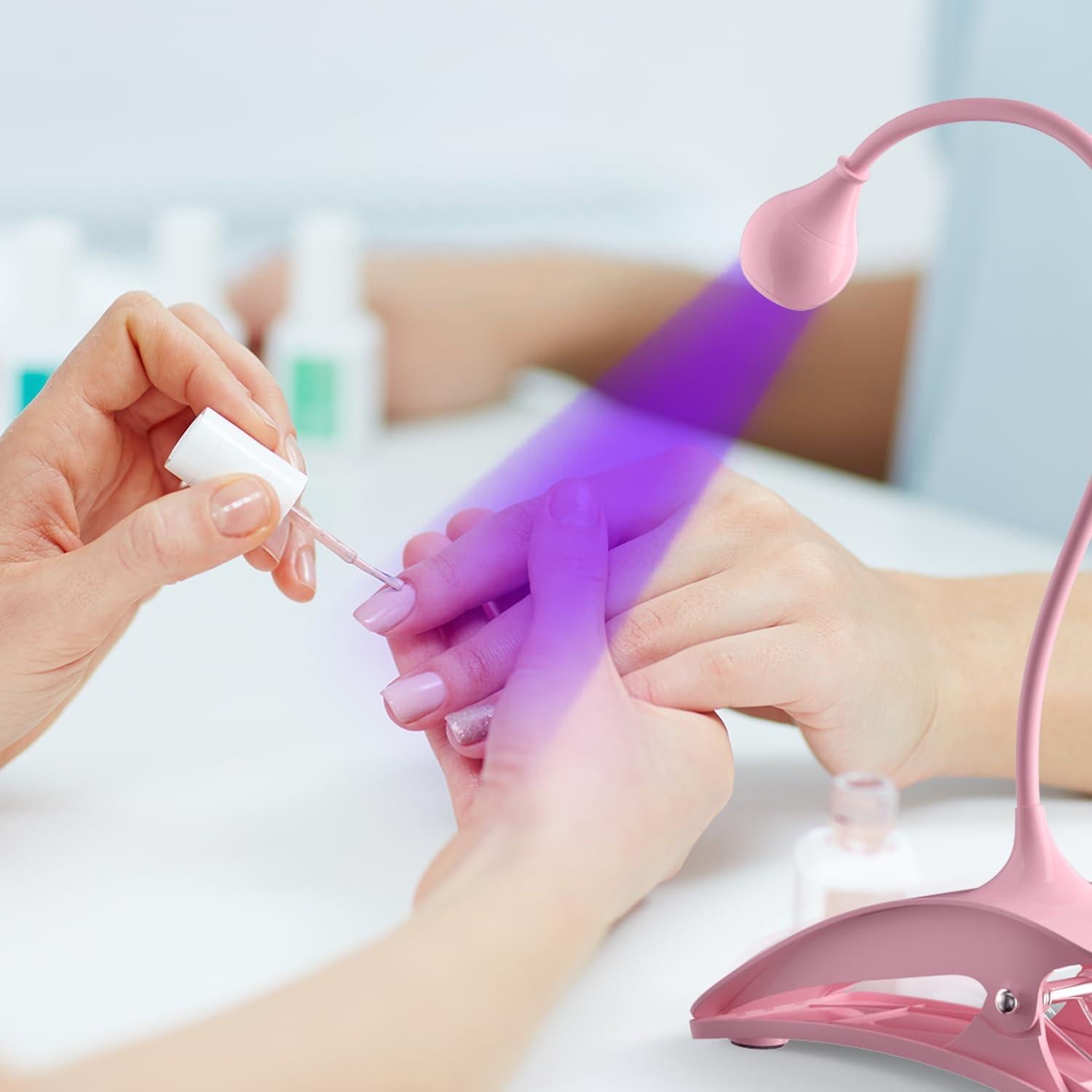 Lámpara UV Recargable AORAEM para Uñas de Gel Rosa