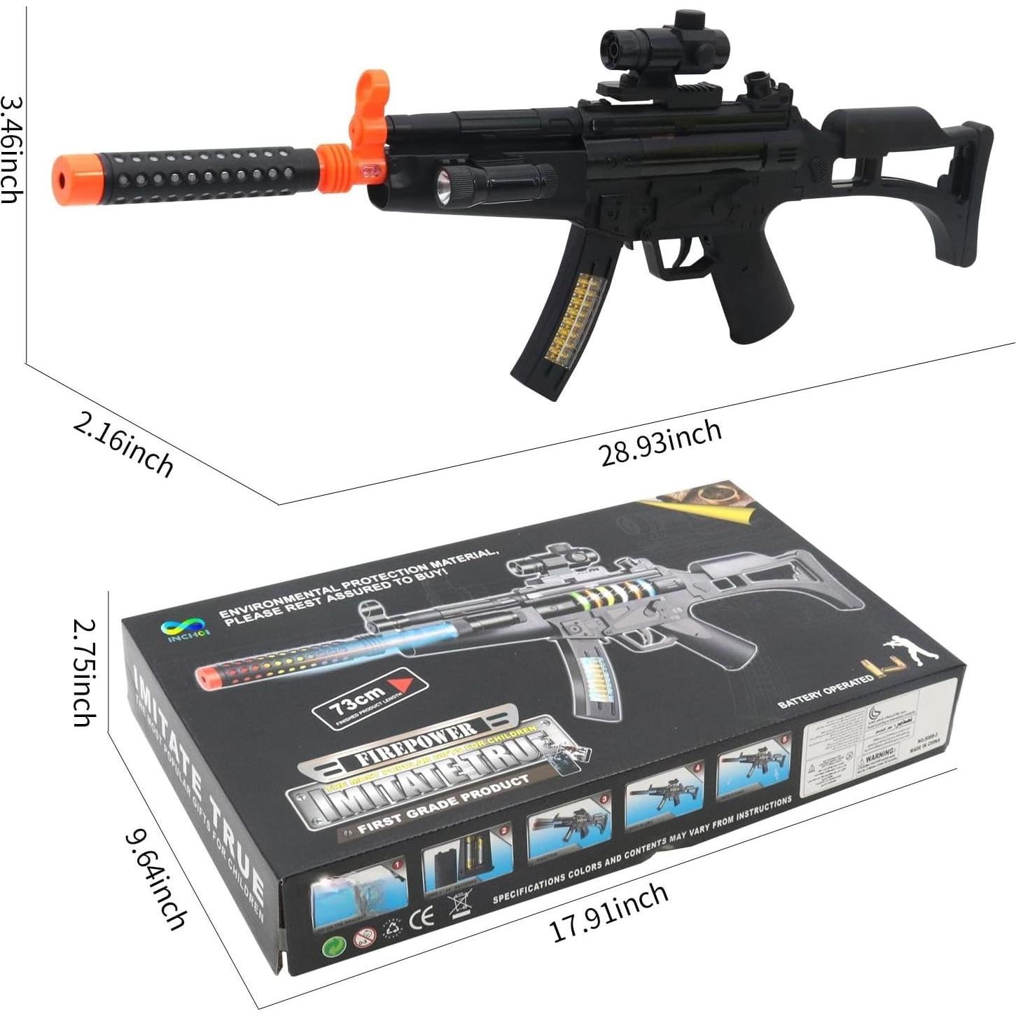 Juguete Pistola MP5 Apple Star con Luces y Sonidos