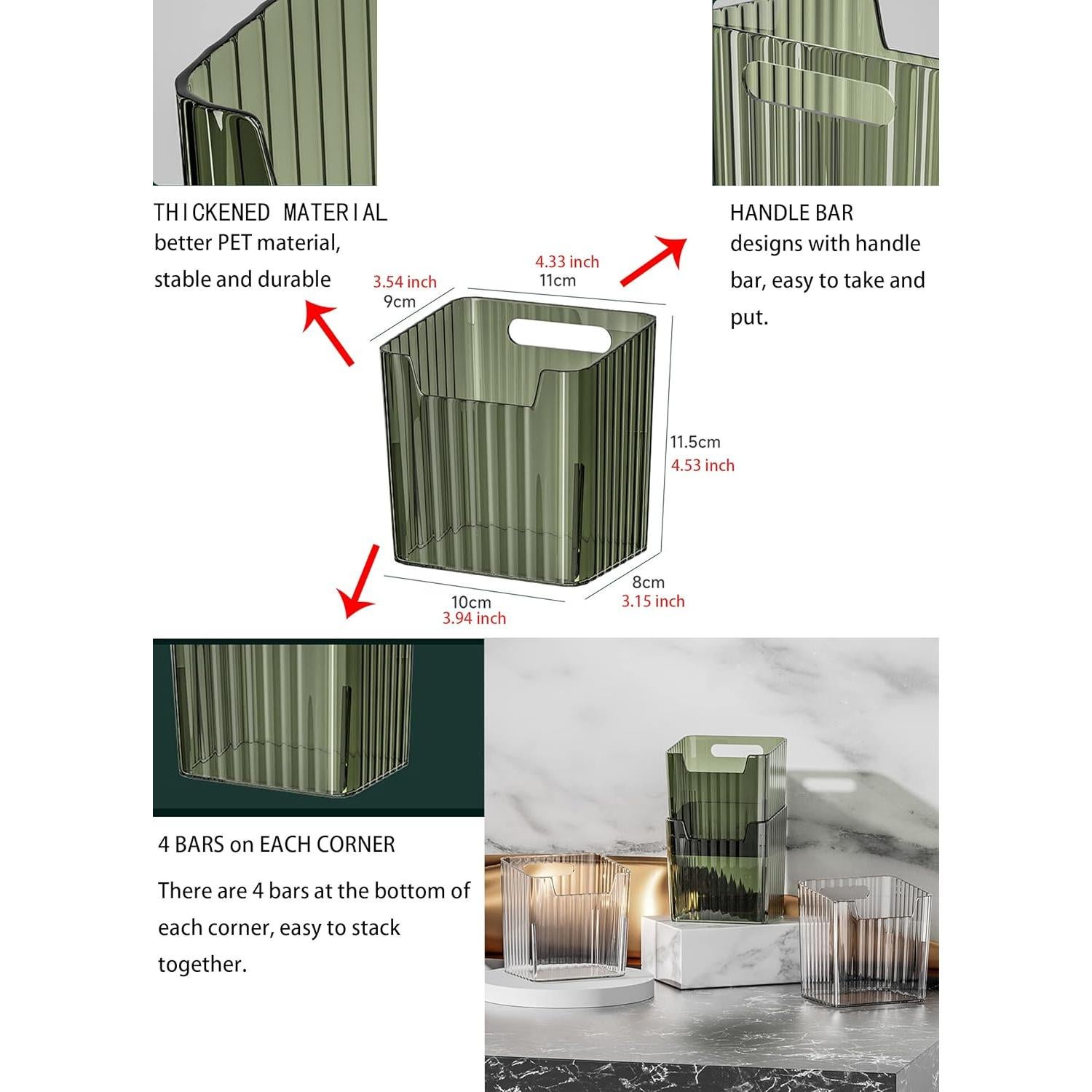 Juego de 2 Contenedores Organizadores Lae Nuvole Transparentes