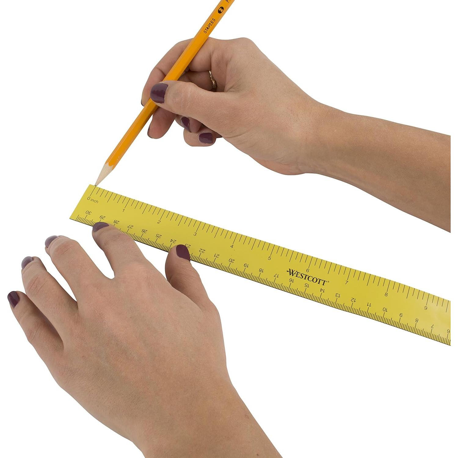 Reglas Magnéticas Flexibles Westcott 30 cm Amarillo Paquete de 3