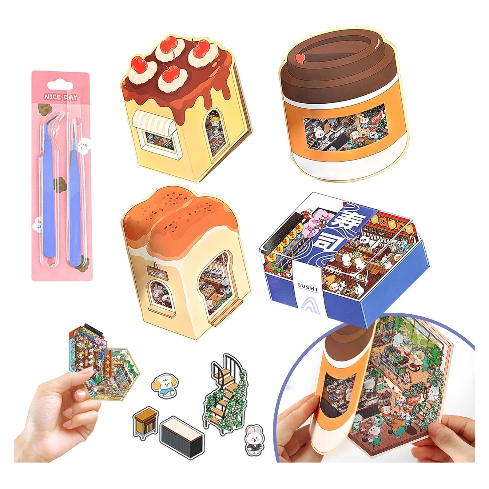 Pegatinas 3D Invertibles Zlineviy - Panadería, Postres, Sushi