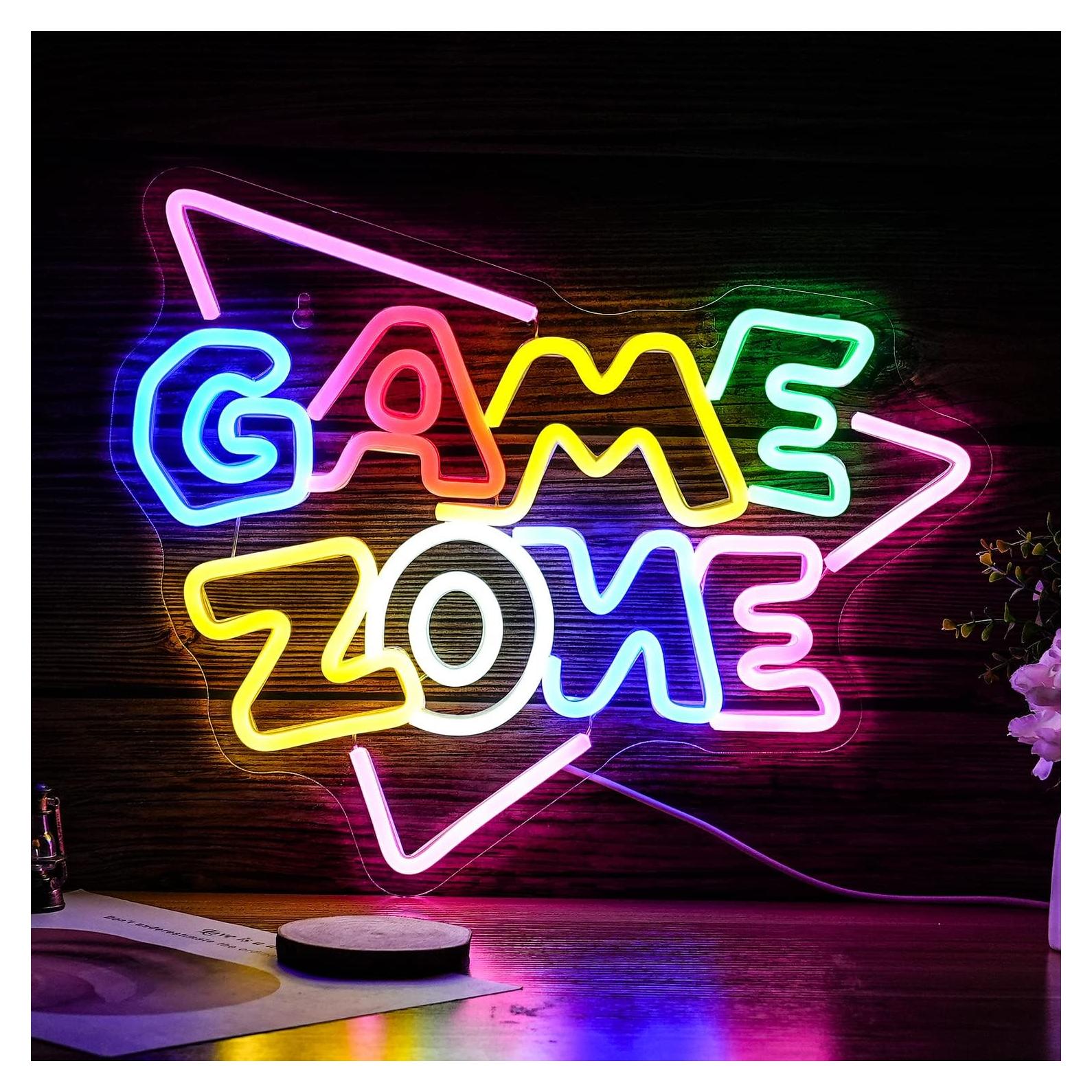 Luz de Neón LED Multicolor Zona de Juego 39x32cm LISIGNVE