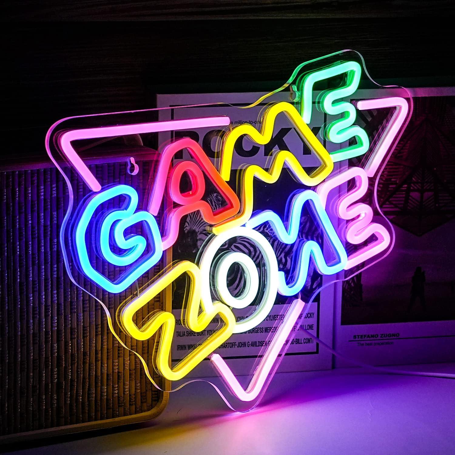 Luz de Neón LED Multicolor Zona de Juego 39x32cm LISIGNVE