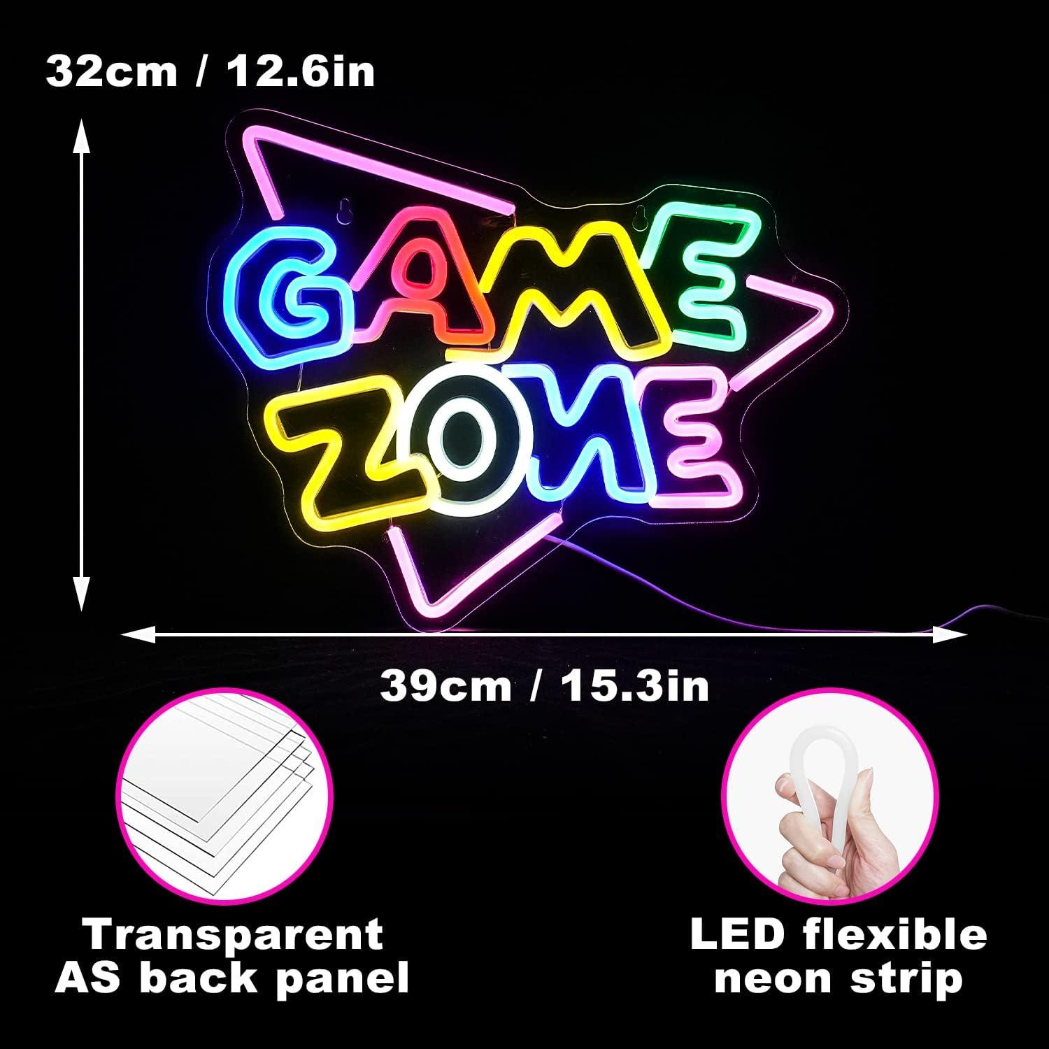 Luz de Neón LED Multicolor Zona de Juego 39x32cm LISIGNVE
