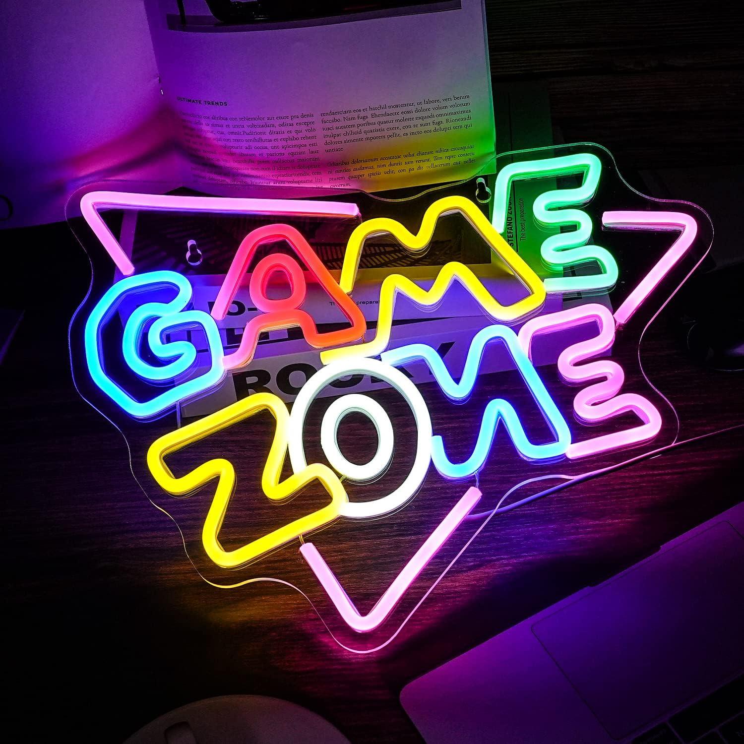 Luz de Neón LED Multicolor Zona de Juego 39x32cm LISIGNVE