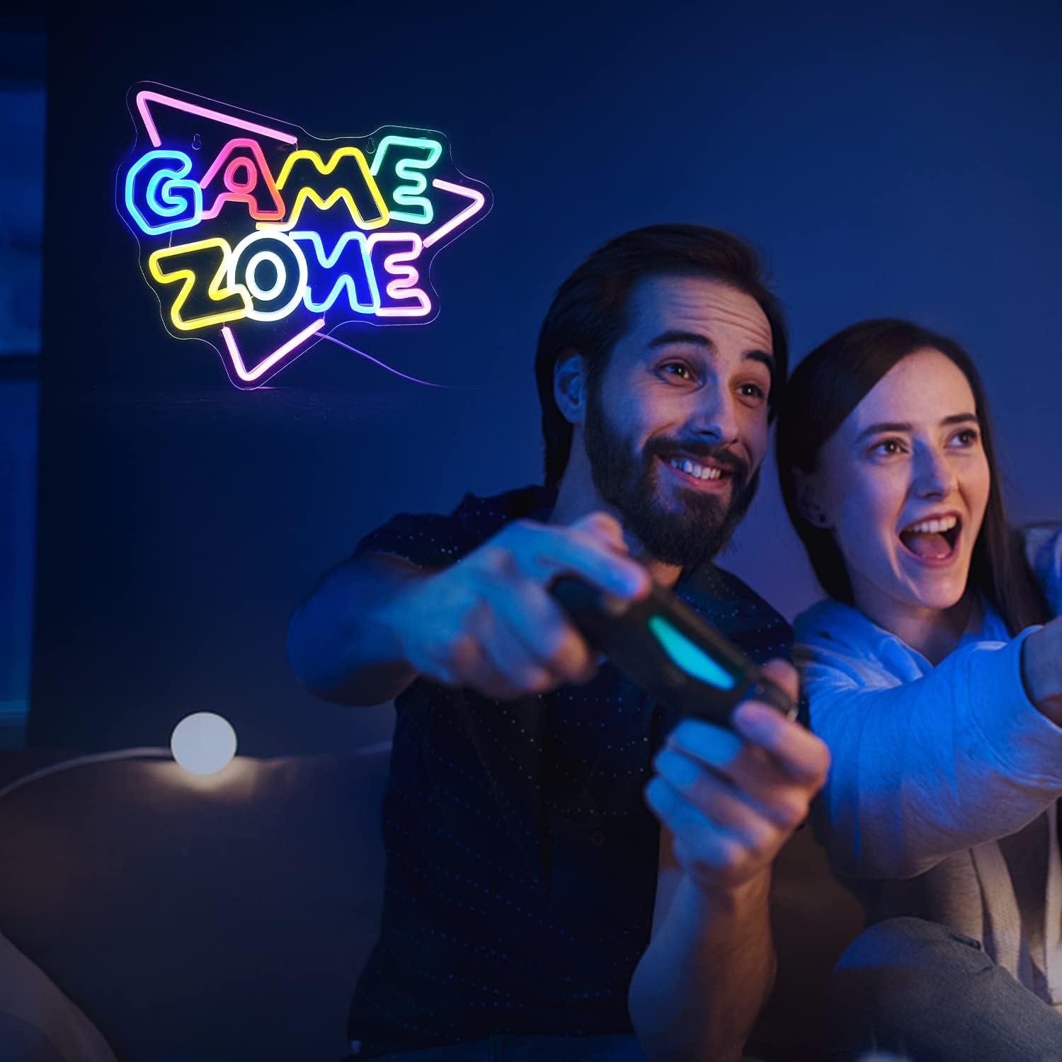 Luz de Neón LED Multicolor Zona de Juego 39x32cm LISIGNVE