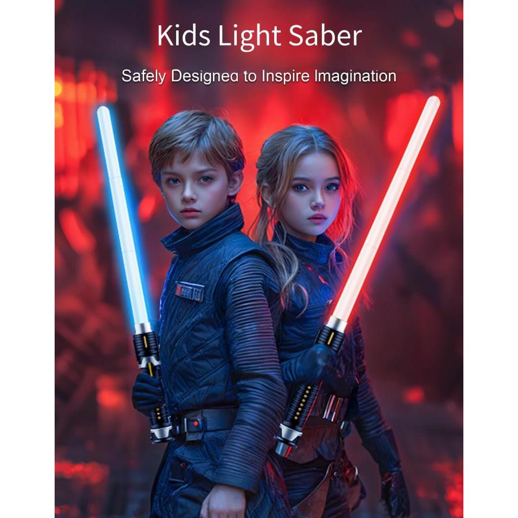 Sable de Luz Retráctil VXQ 2-en-1 para Niños Rojo y Azul