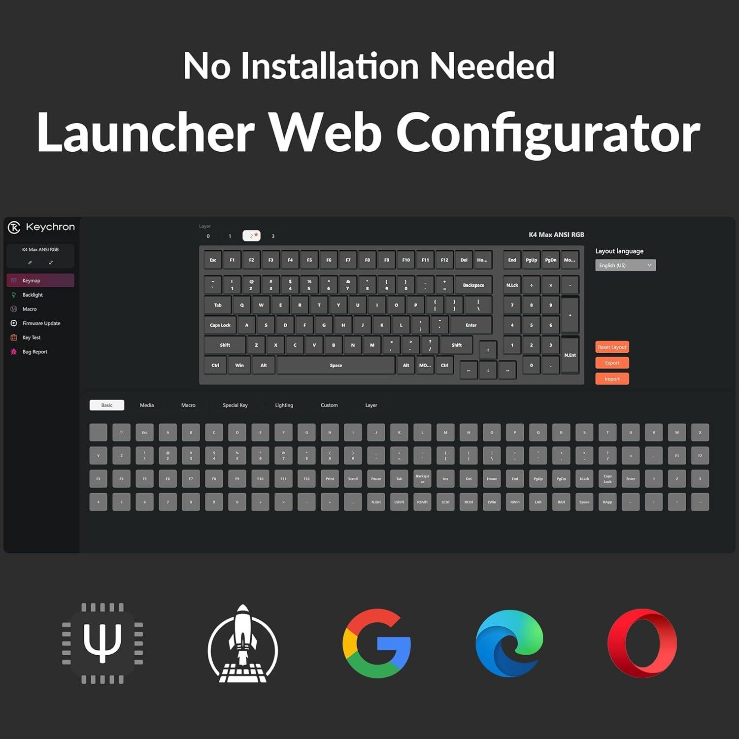 Teclado Mecánico Inalámbrico Keychron K4 Max 96% RGB