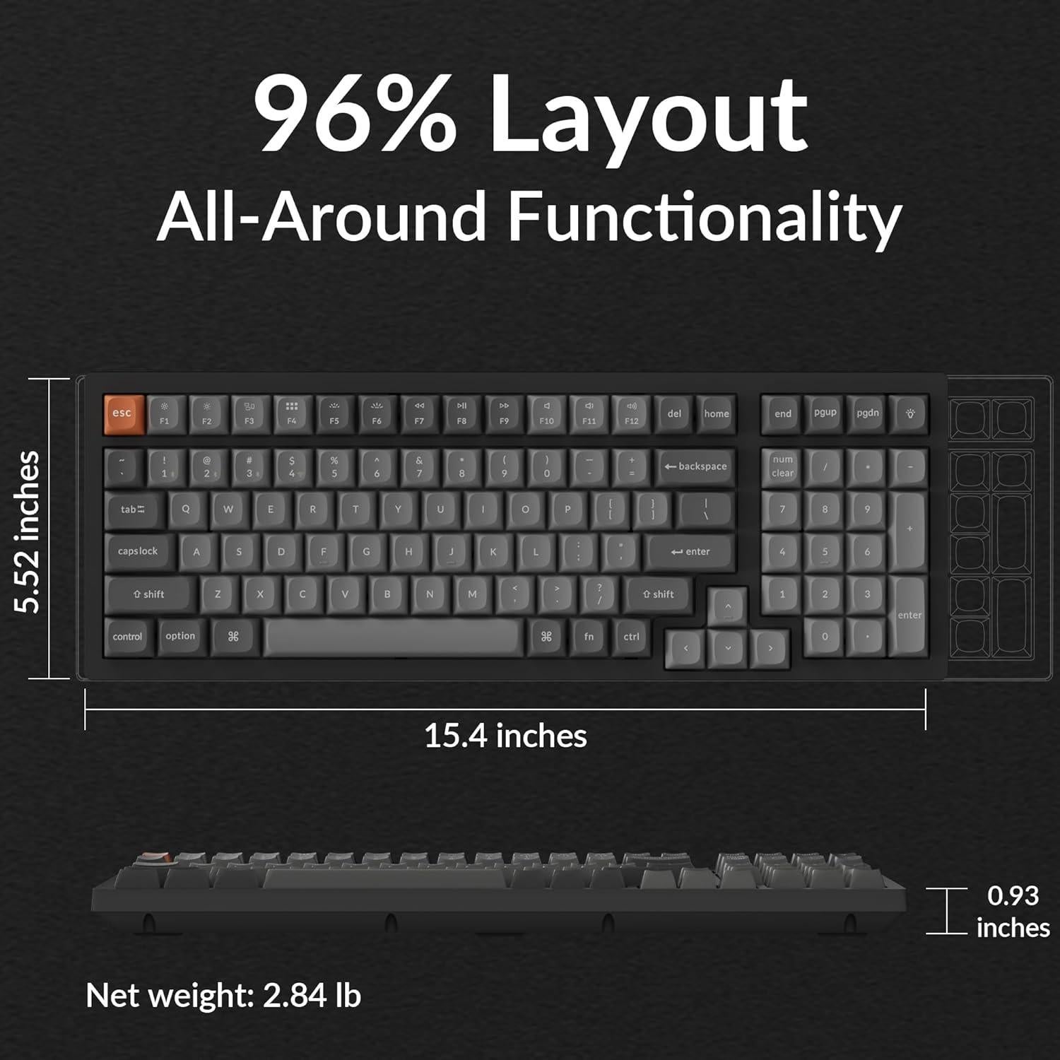 Teclado Mecánico Inalámbrico Keychron K4 Max 96% RGB