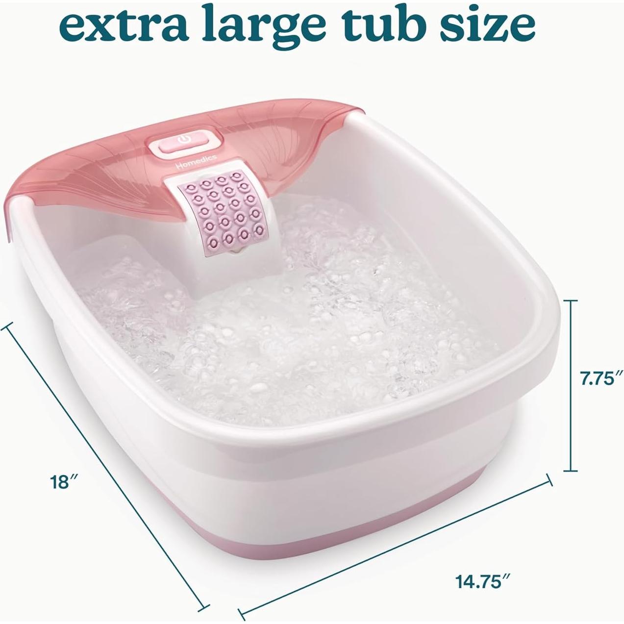 Homedics Spa de Pies Calentado con Burbujas y Accesorios