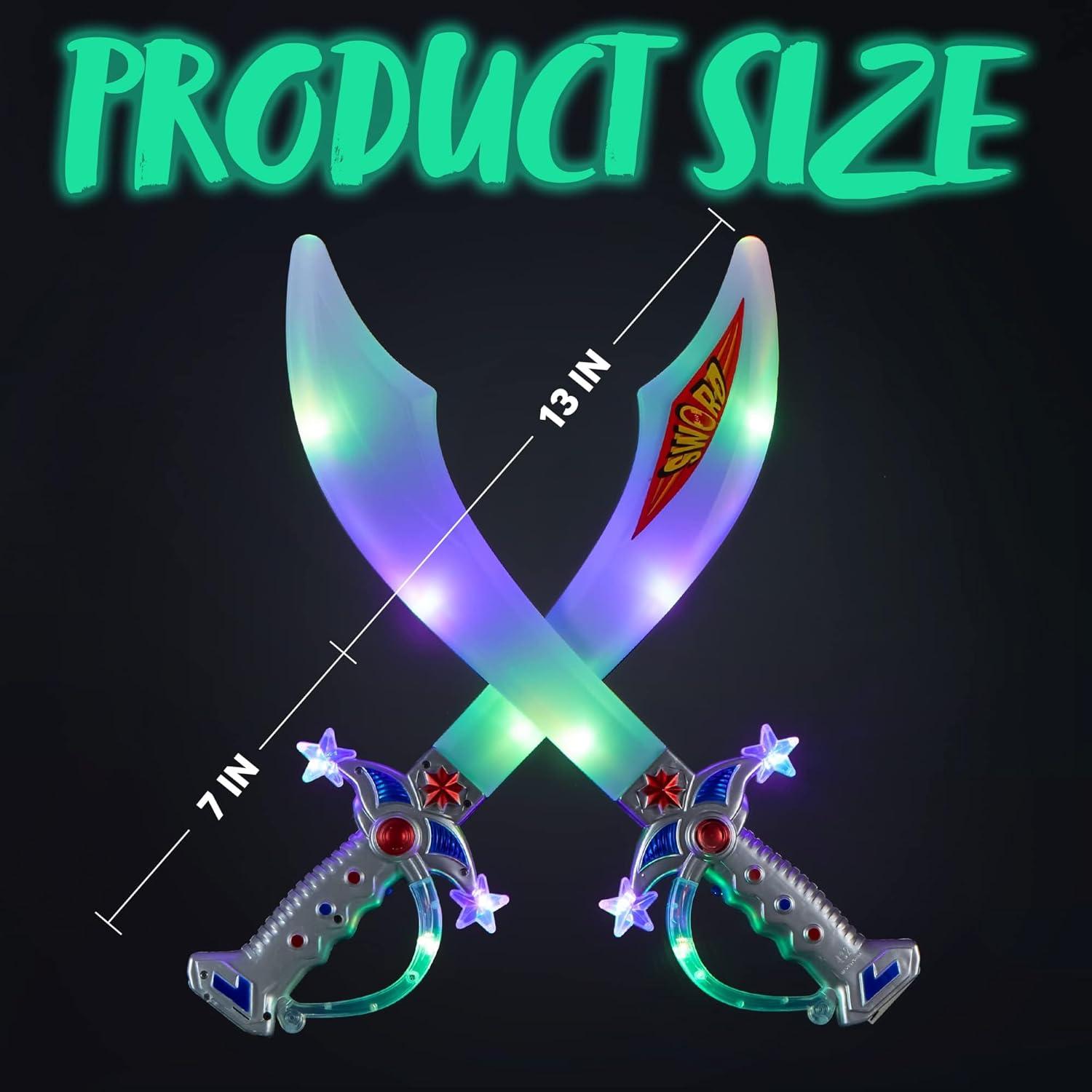 Espadas Bucaneras LED JOYIN 50 cm con Sonidos para Niños