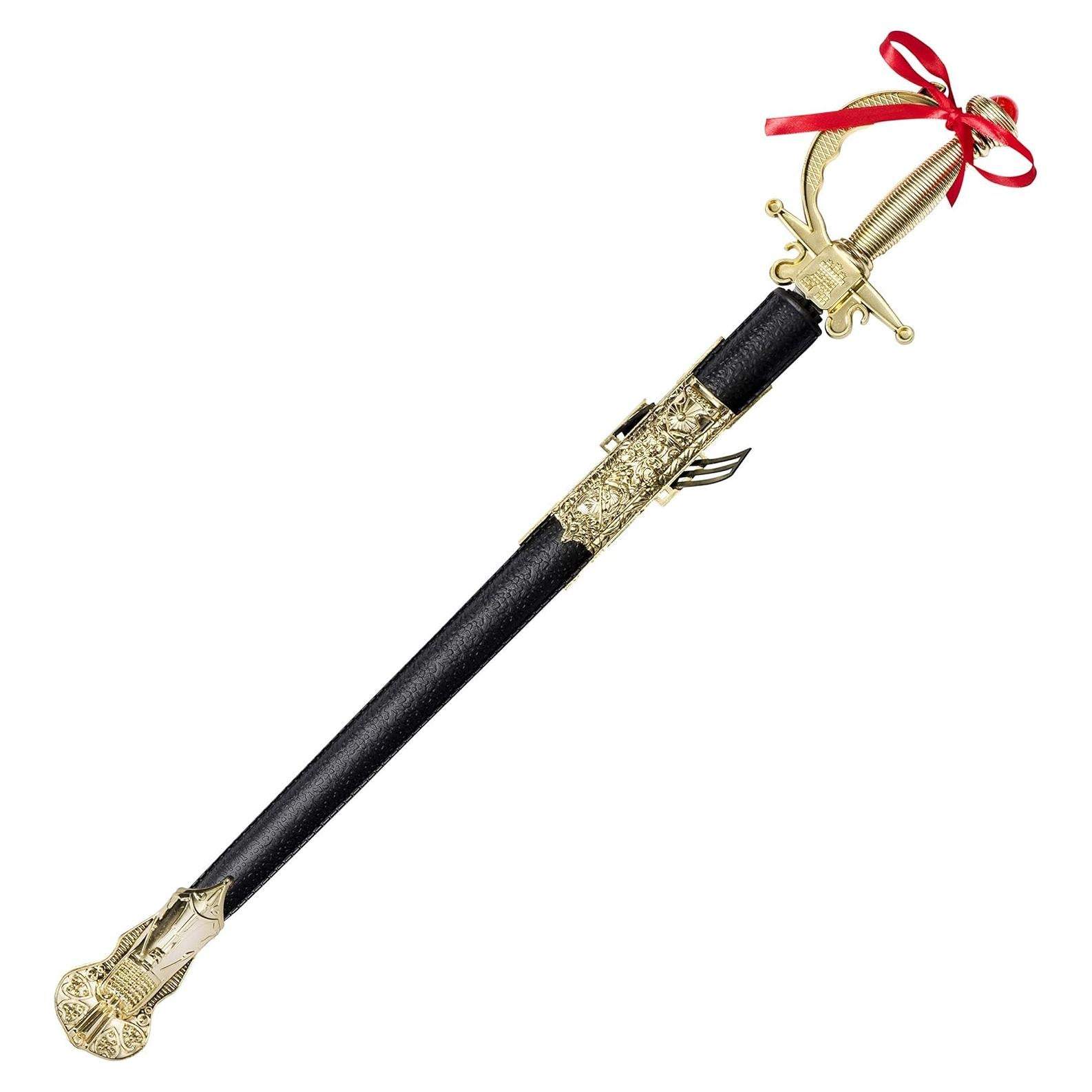 Espada de Disfraz Dorada Dress Up America con Funda 68,58 cm