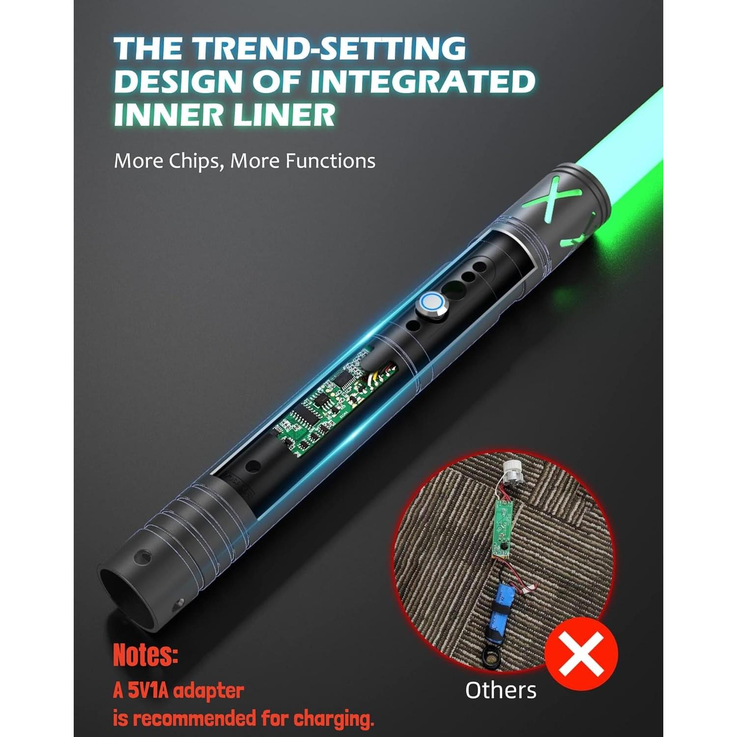 Sable de Luz 2 en 1 Saber Direct T029 12 Colores RGB