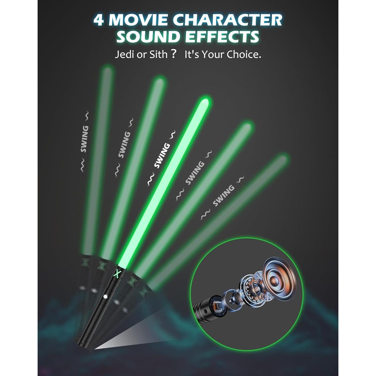 Sable de Luz 2 en 1 Saber Direct T029 12 Colores RGB