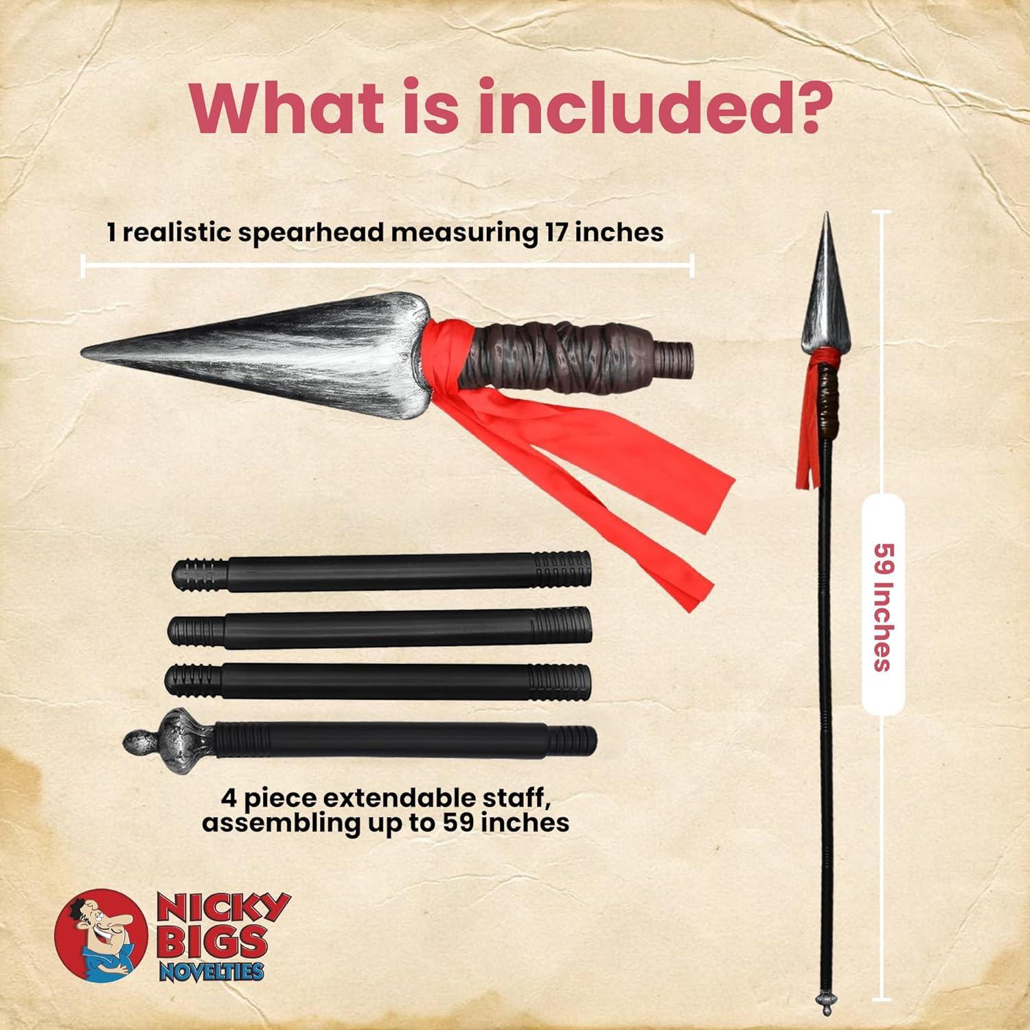 Lanza Espartana de Plástico Nicky Bigs 149,86 cm Disfraz