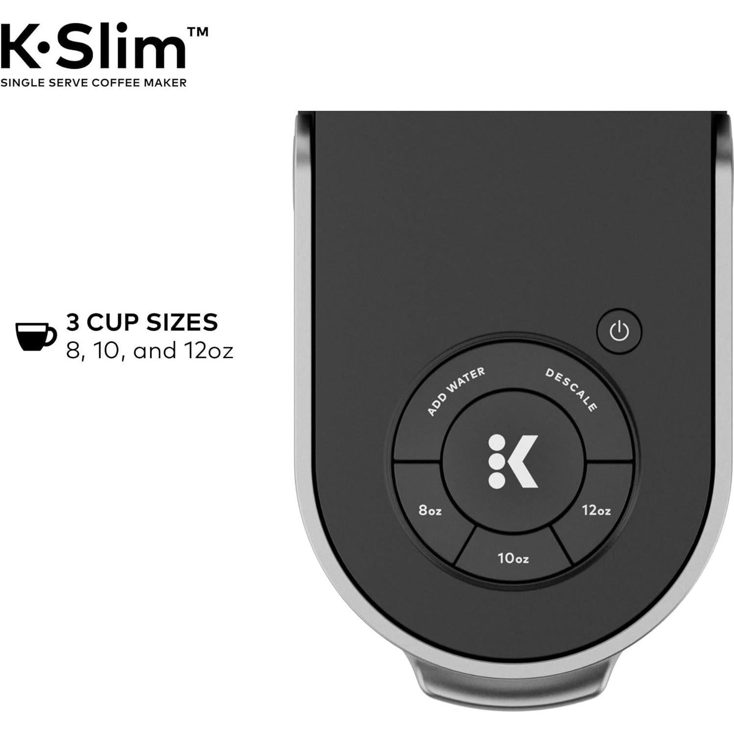 Cafetera Keurig K-Slim, 1.36L, Diseño Delgado, Negro