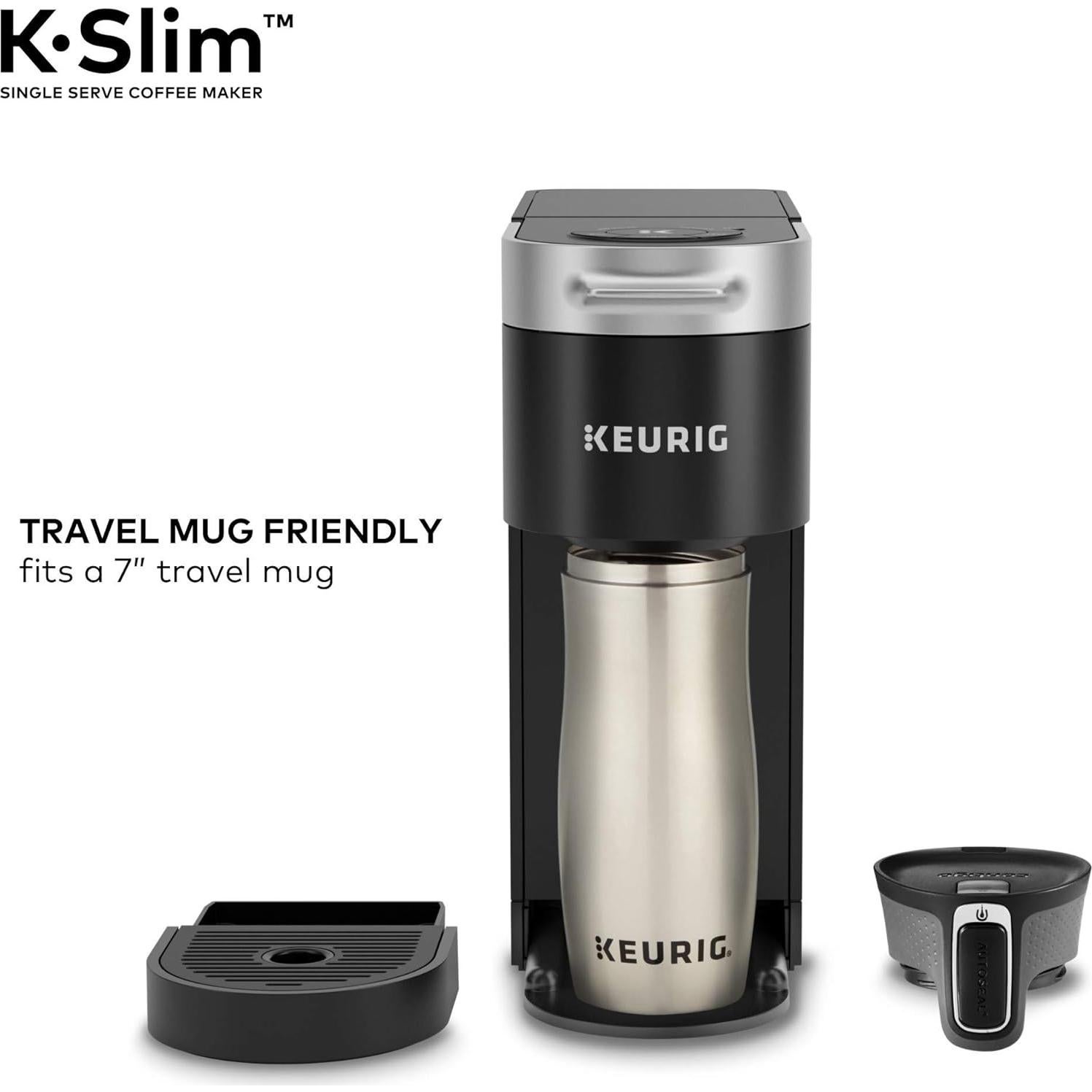 Cafetera Keurig K-Slim, 1.36L, Diseño Delgado, Negro