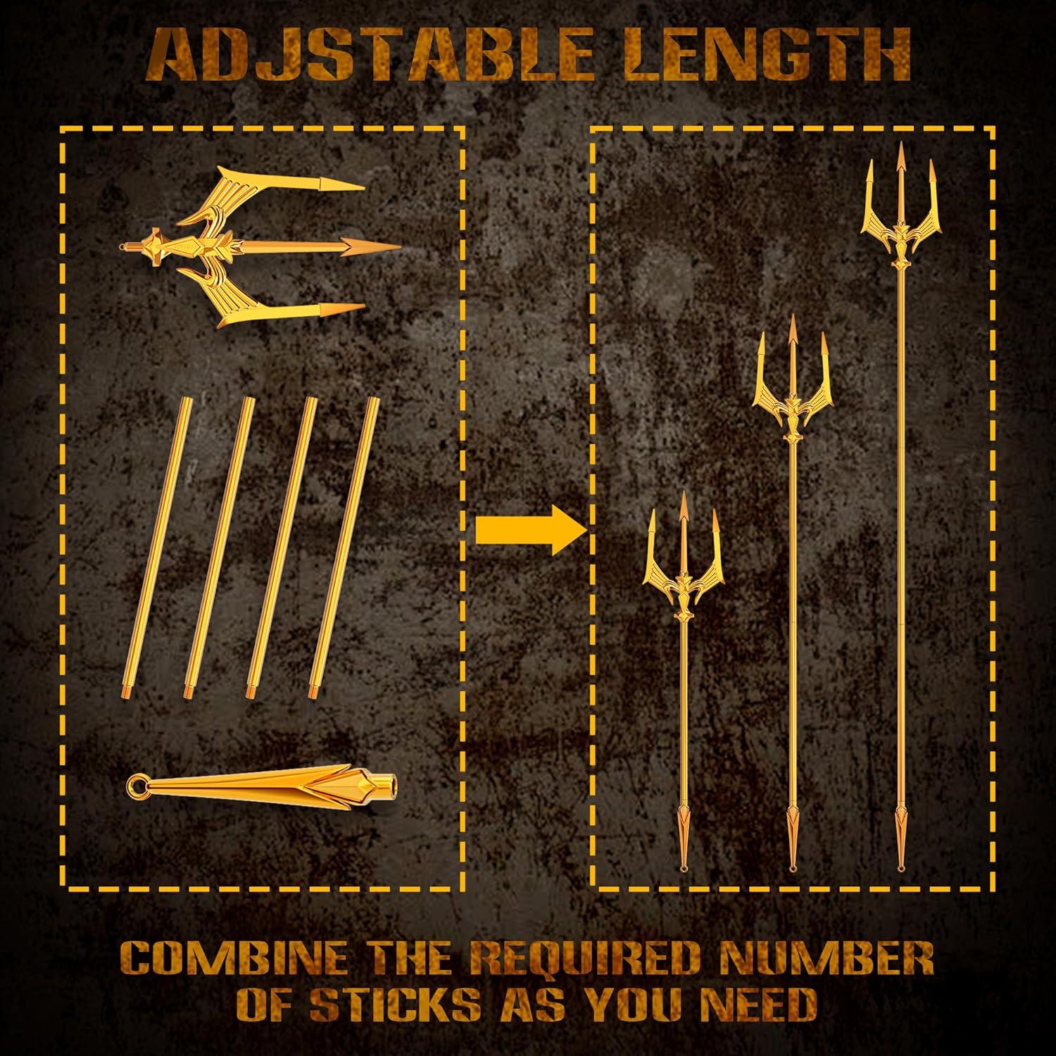 Tridente de Metal Udekit 1.41 kg Longitud Ajustable Halloween