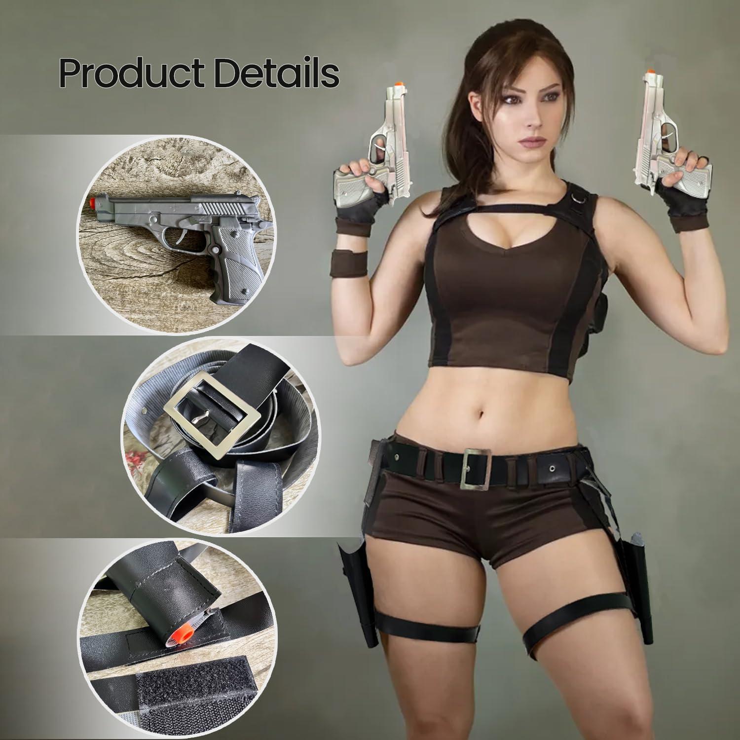 Funda de Muslo Ajustable SeptCity con 2 Pistolas Falsas