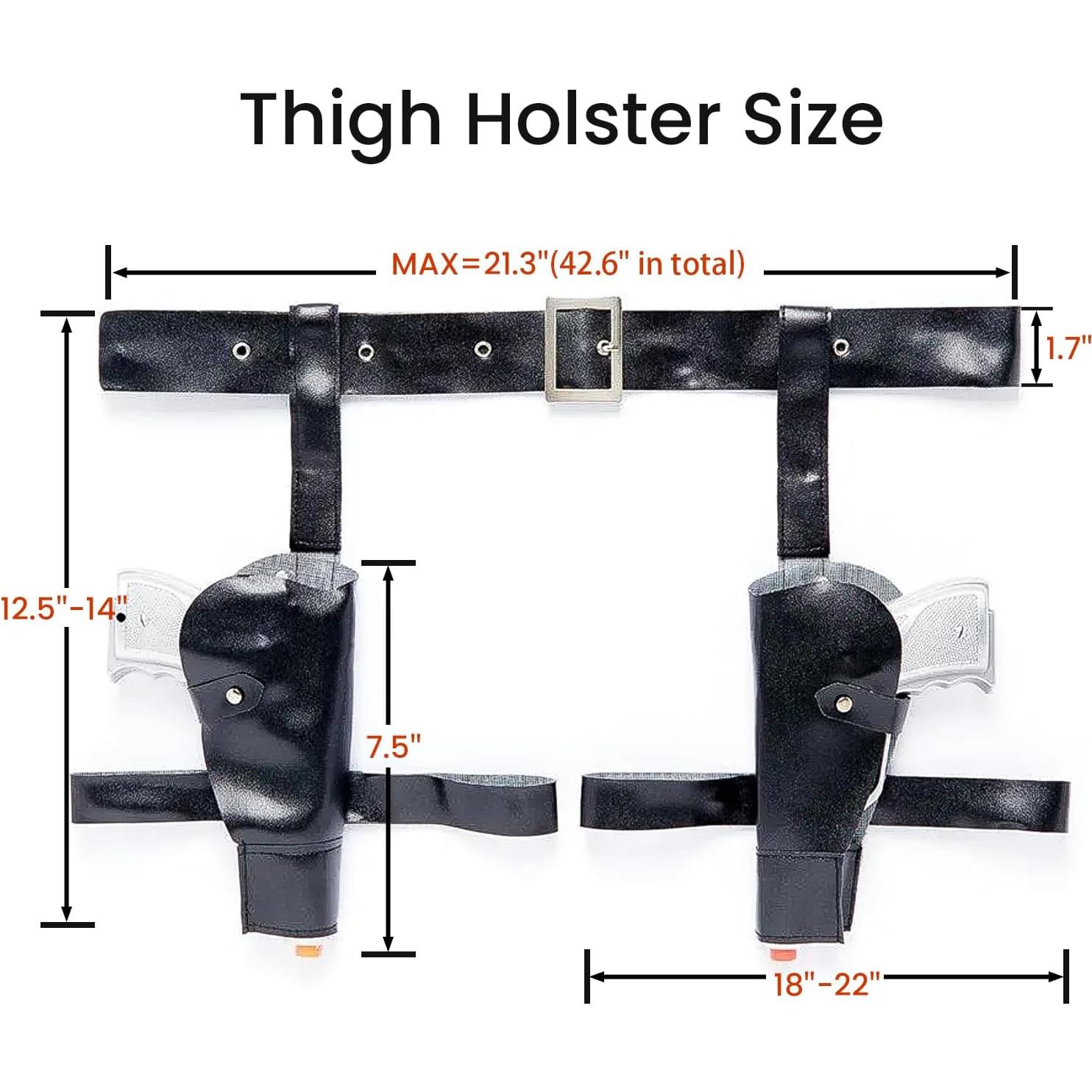 Funda de Muslo Ajustable SeptCity con 2 Pistolas Falsas