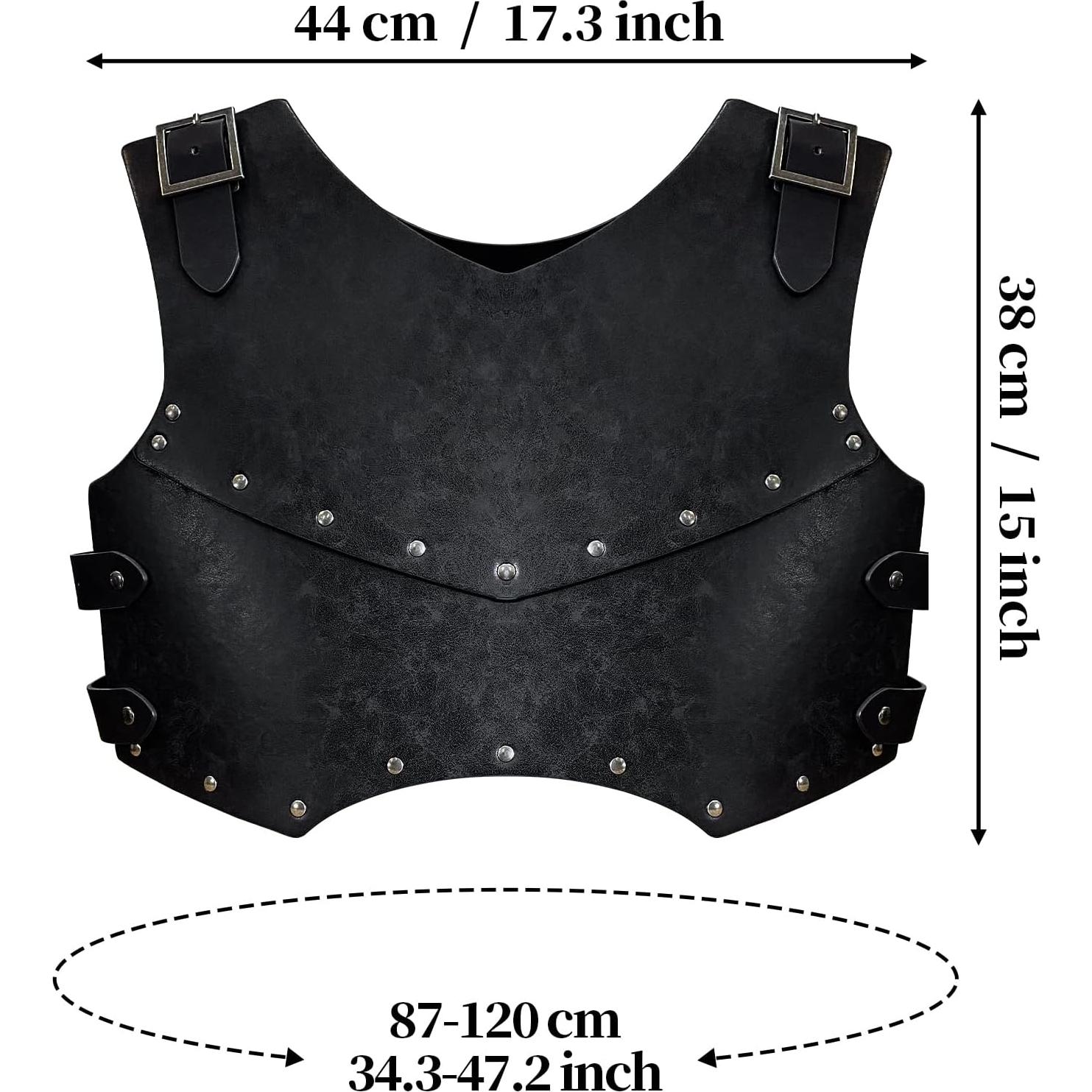 Armadura de Pecho de Cuero Sintético HiiFeuer Ajustable