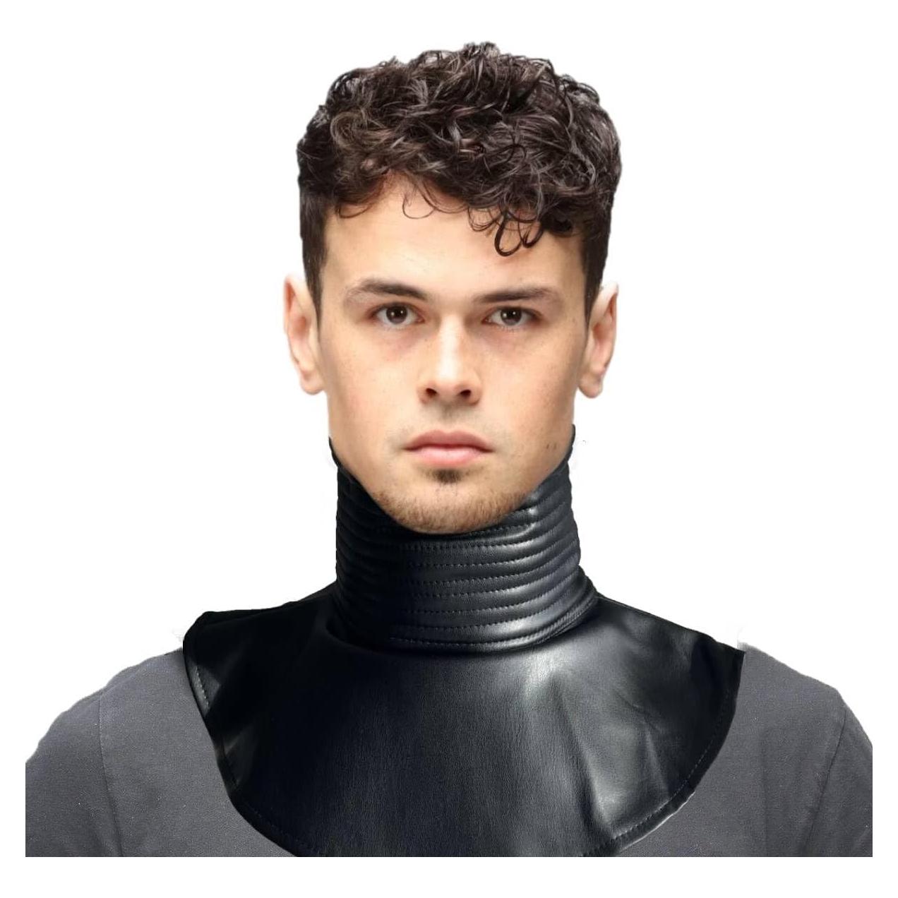 Sello de Cuello Acanalado Neopreno Negro para Disfraz