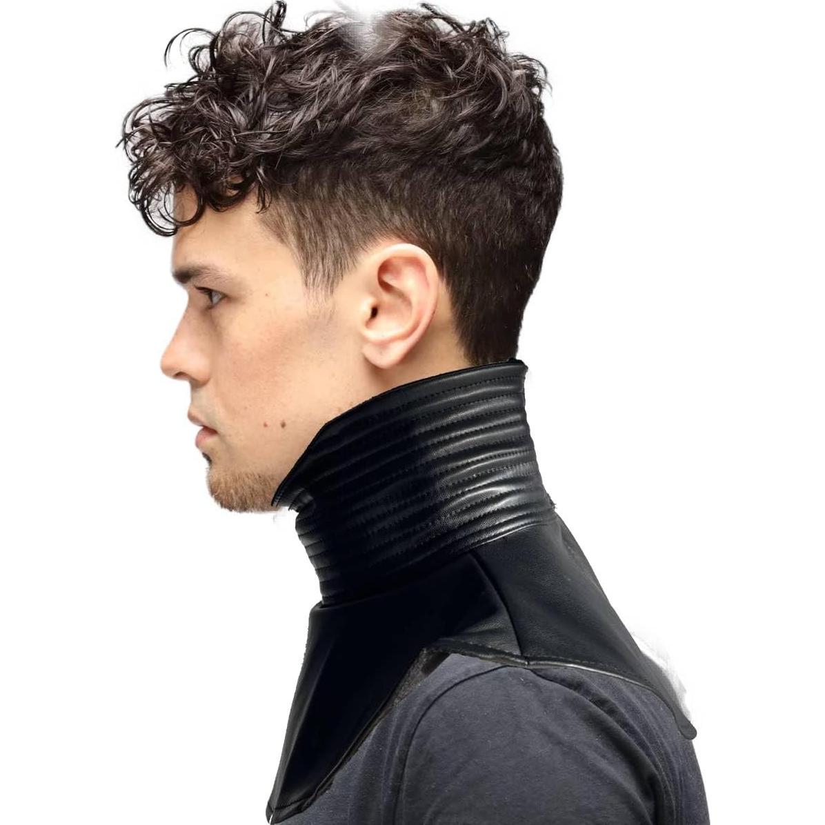 Sello de Cuello Acanalado Neopreno Negro para Disfraz