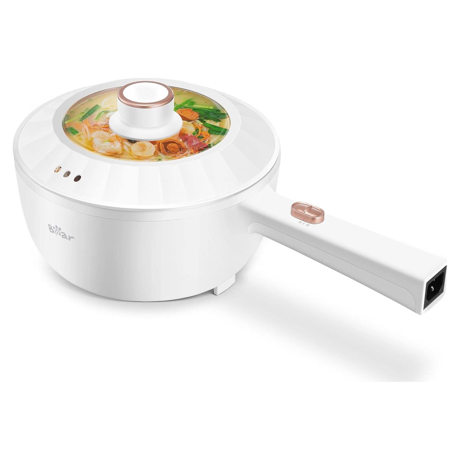 Olla Eléctrica Bear Hot Pot 2L 1000W Multifuncional Blanca