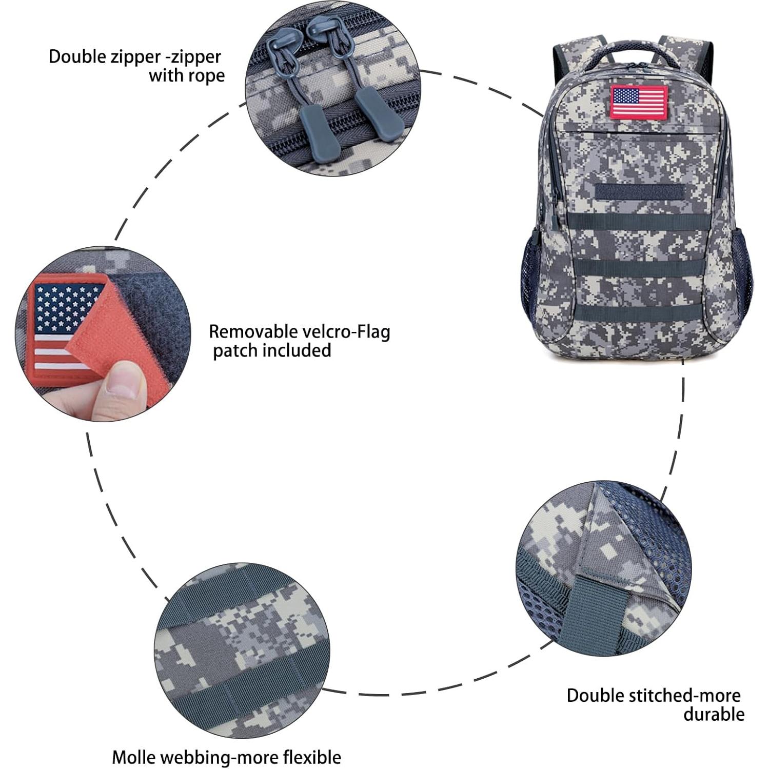 Mochila Camo Outdoor Plus 30L con Puerto USB Impermeable