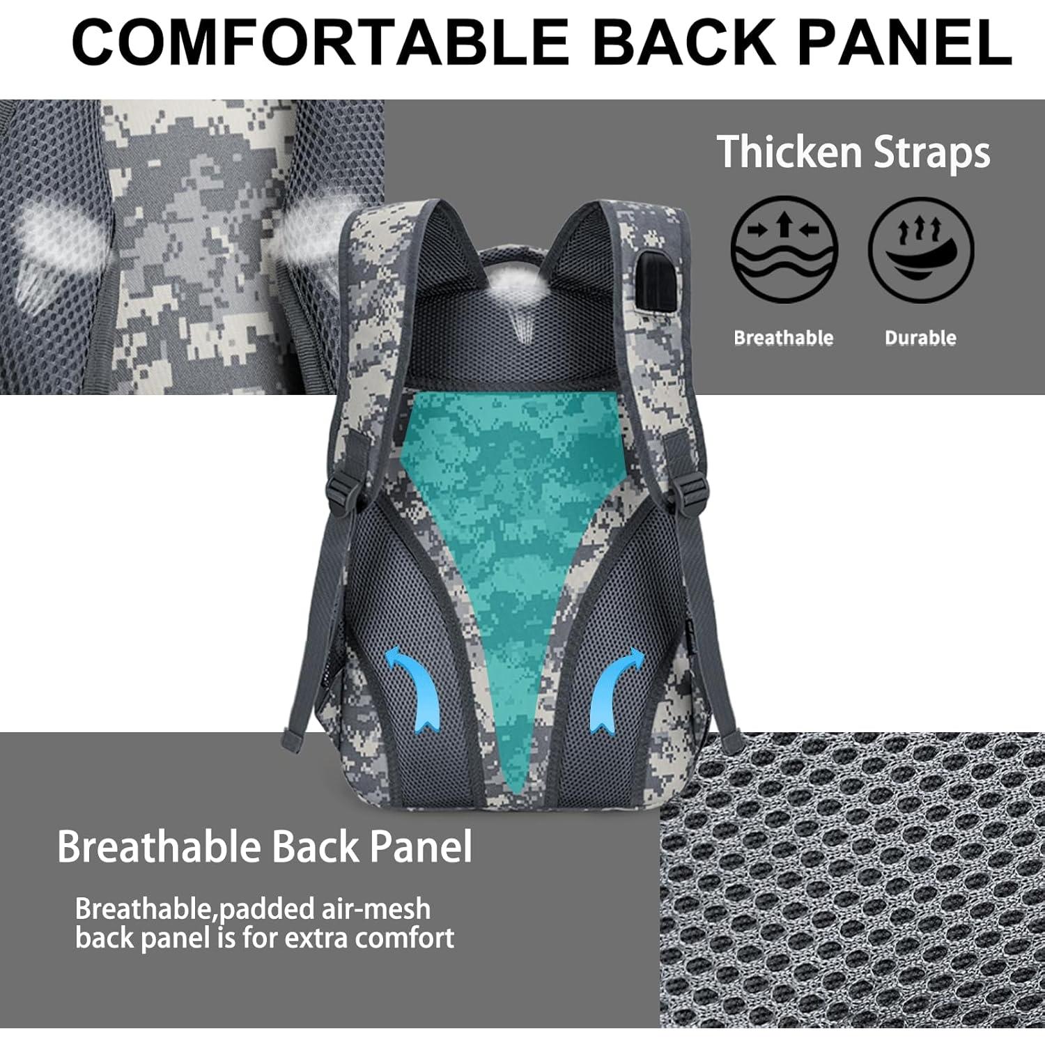 Mochila Camo Outdoor Plus 30L con Puerto USB Impermeable