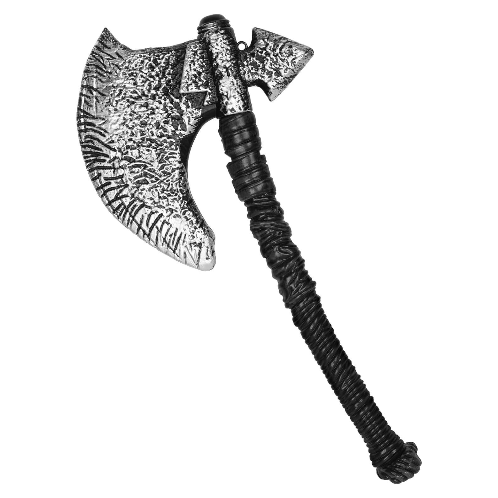 Hacha Vikingo de Plástico 47 cm Accesorio de Disfraz