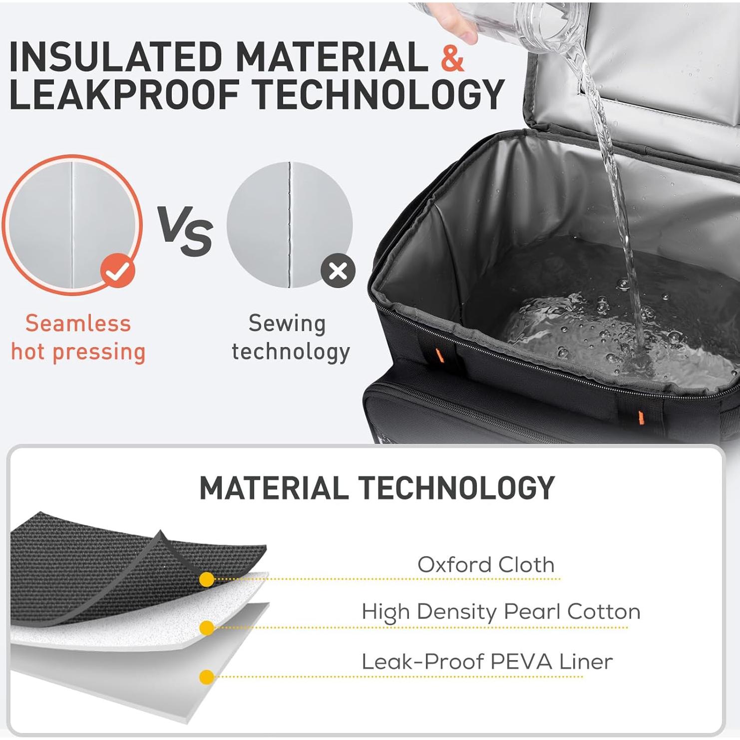 Nevera de Playa TOURIT 49L Doble Nivel con Ruedas Plegable
