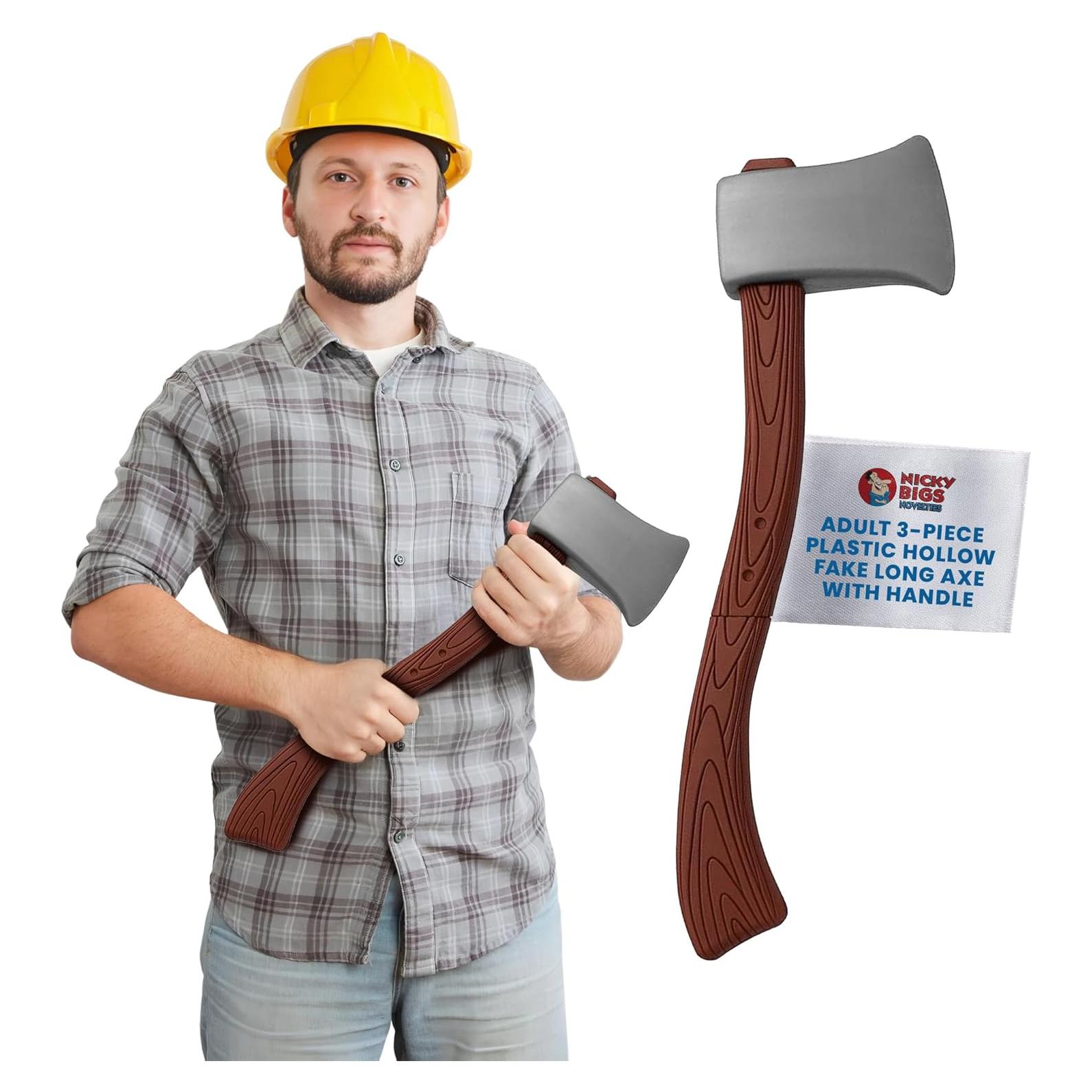 Hacha Falsa de Plástico Nicky Bigs 54,61 cm Desmontable