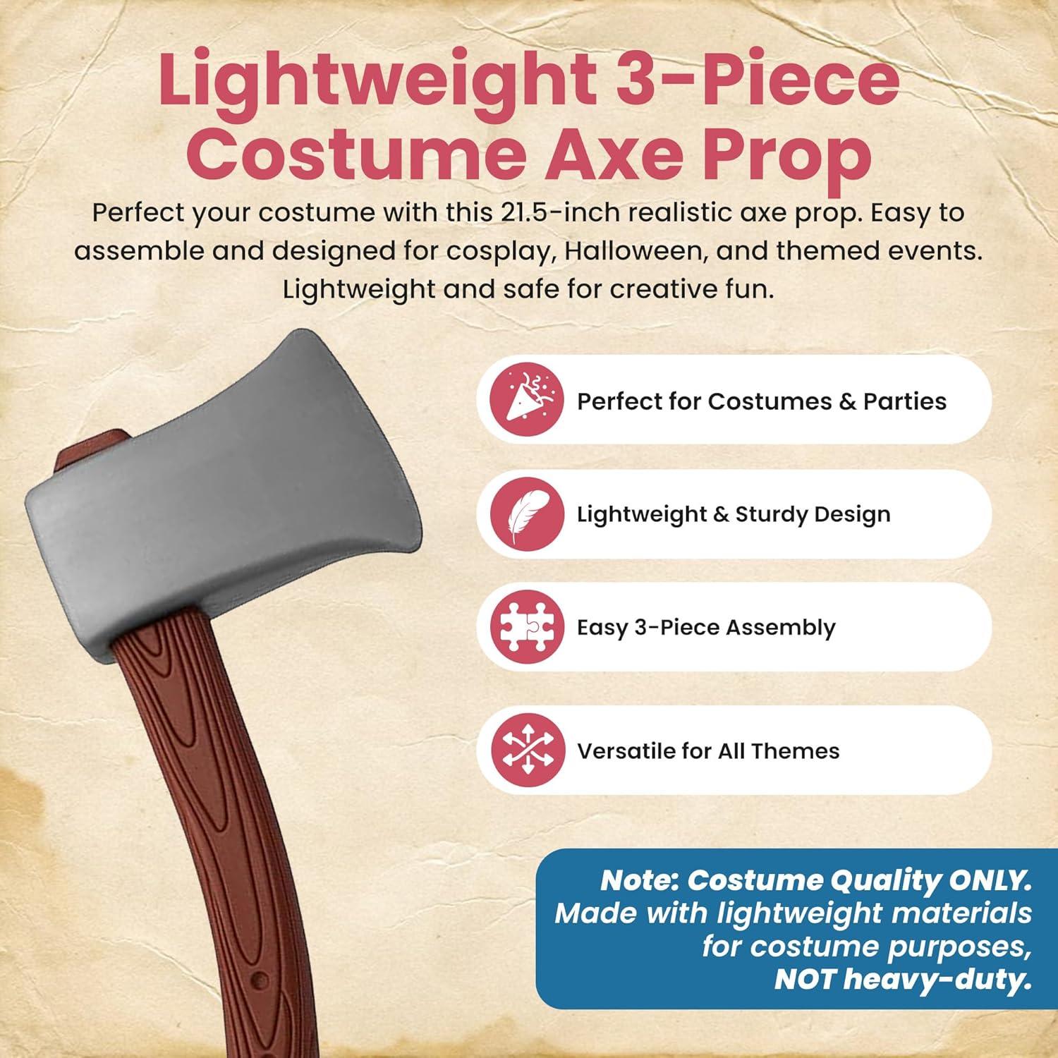 Hacha Falsa de Plástico Nicky Bigs 54,61 cm Desmontable