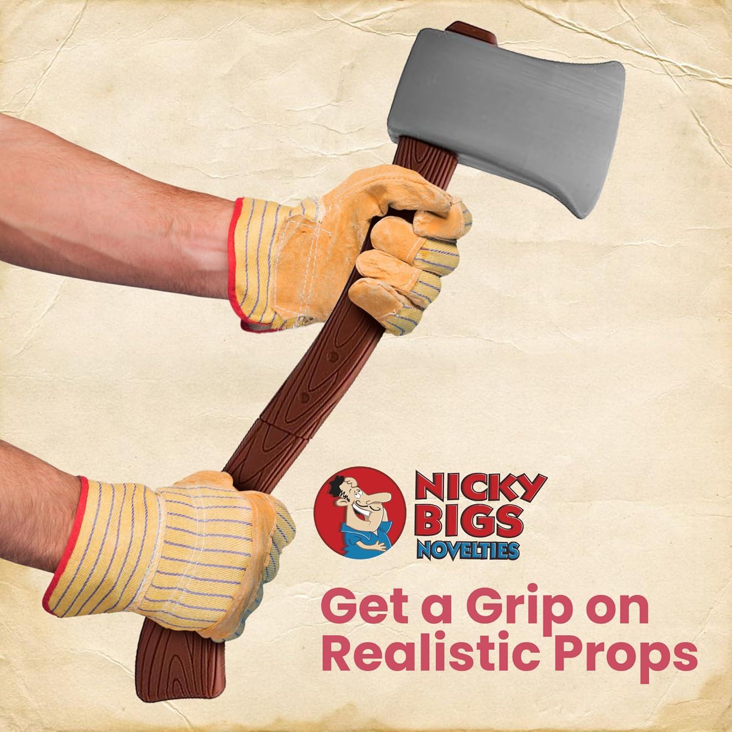 Hacha Falsa de Plástico Nicky Bigs 54,61 cm Desmontable