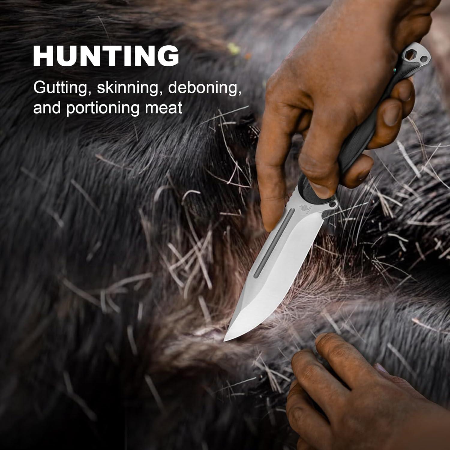 Cuchillo de Caza Kizer Ursa Major 11.3 cm Hoja AEB-L con Funda